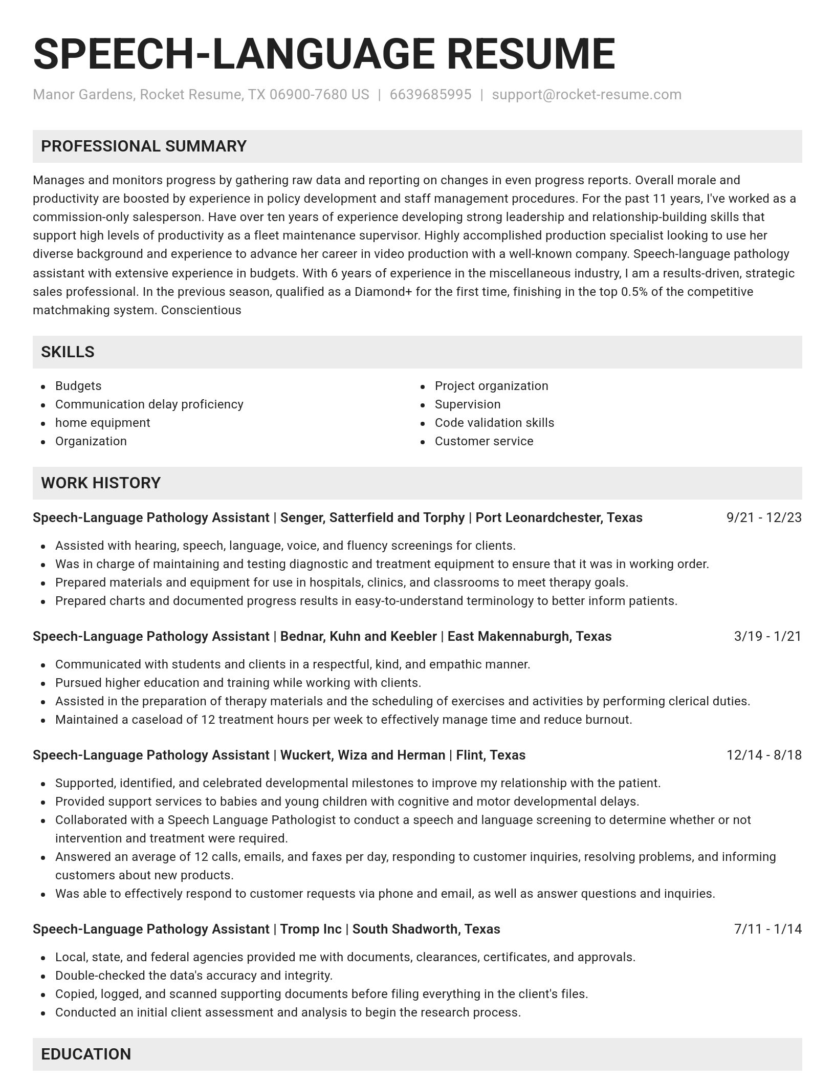 Genius resume template