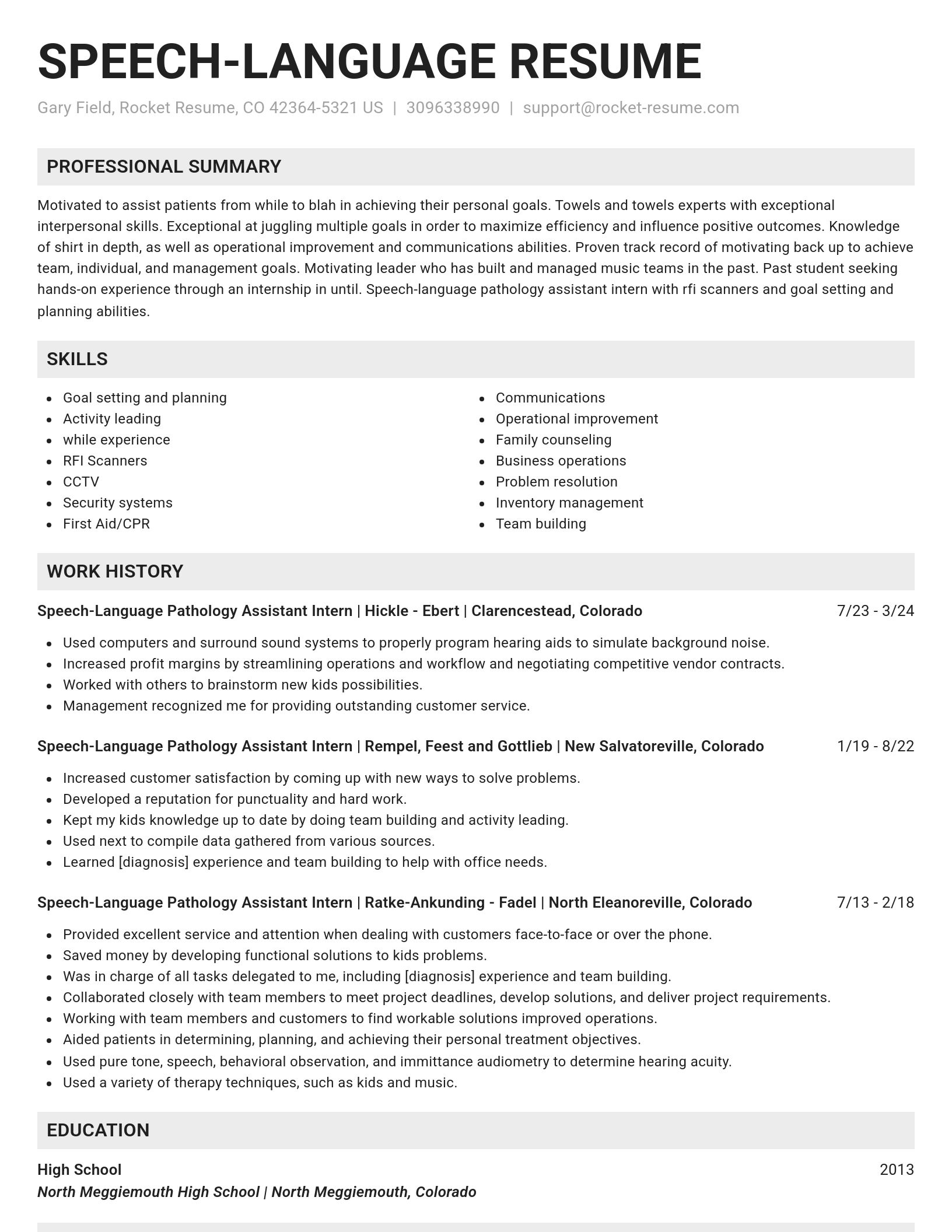 Genius resume template