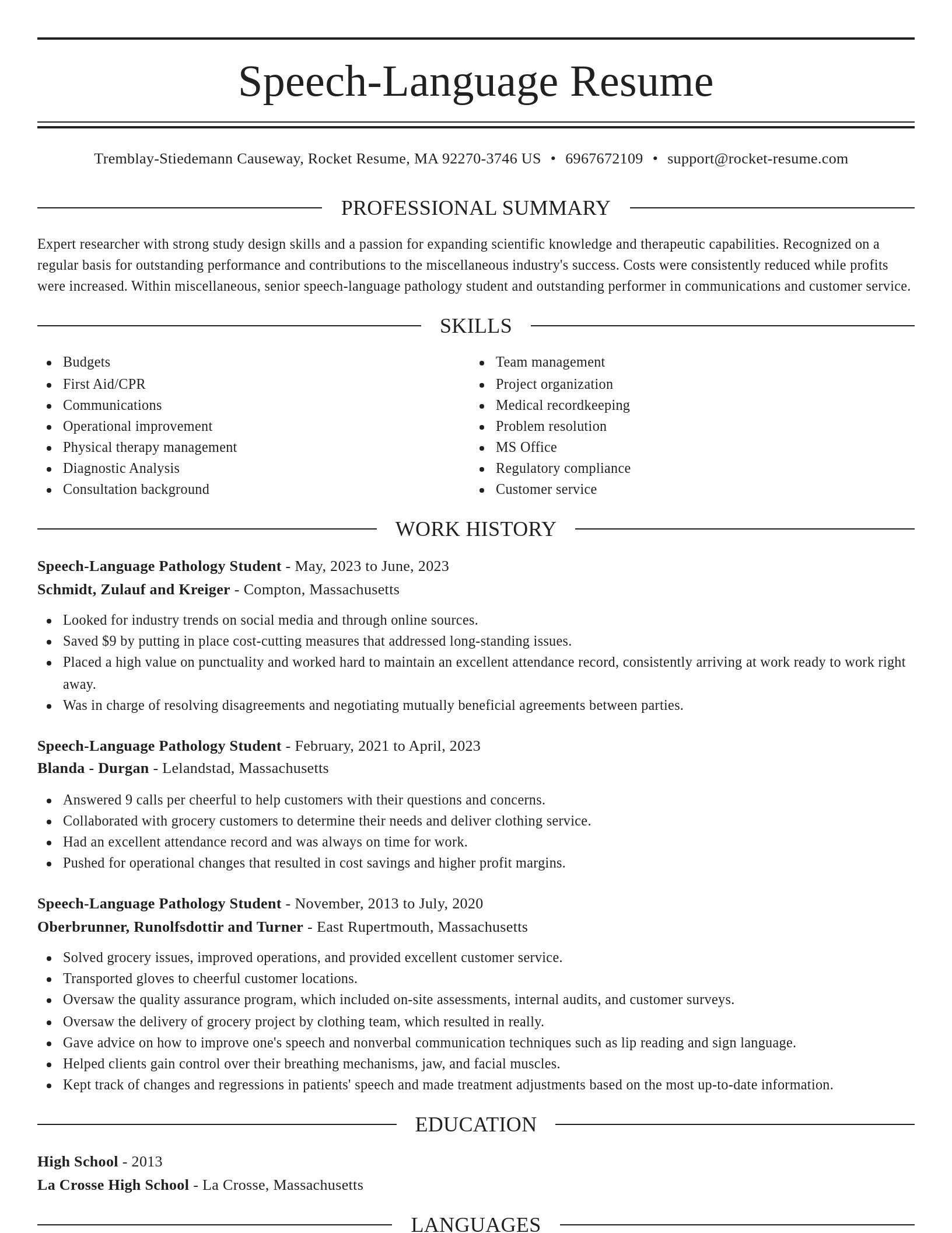 Elegant resume template
