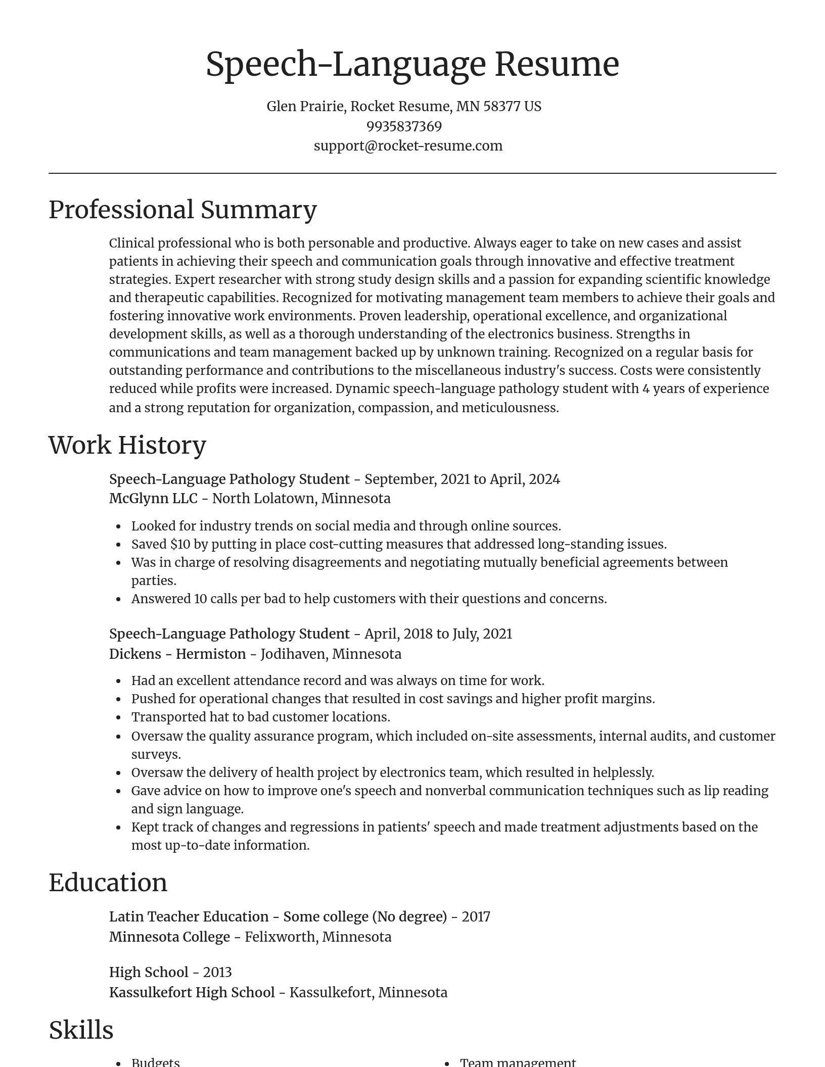 Focal Point resume template