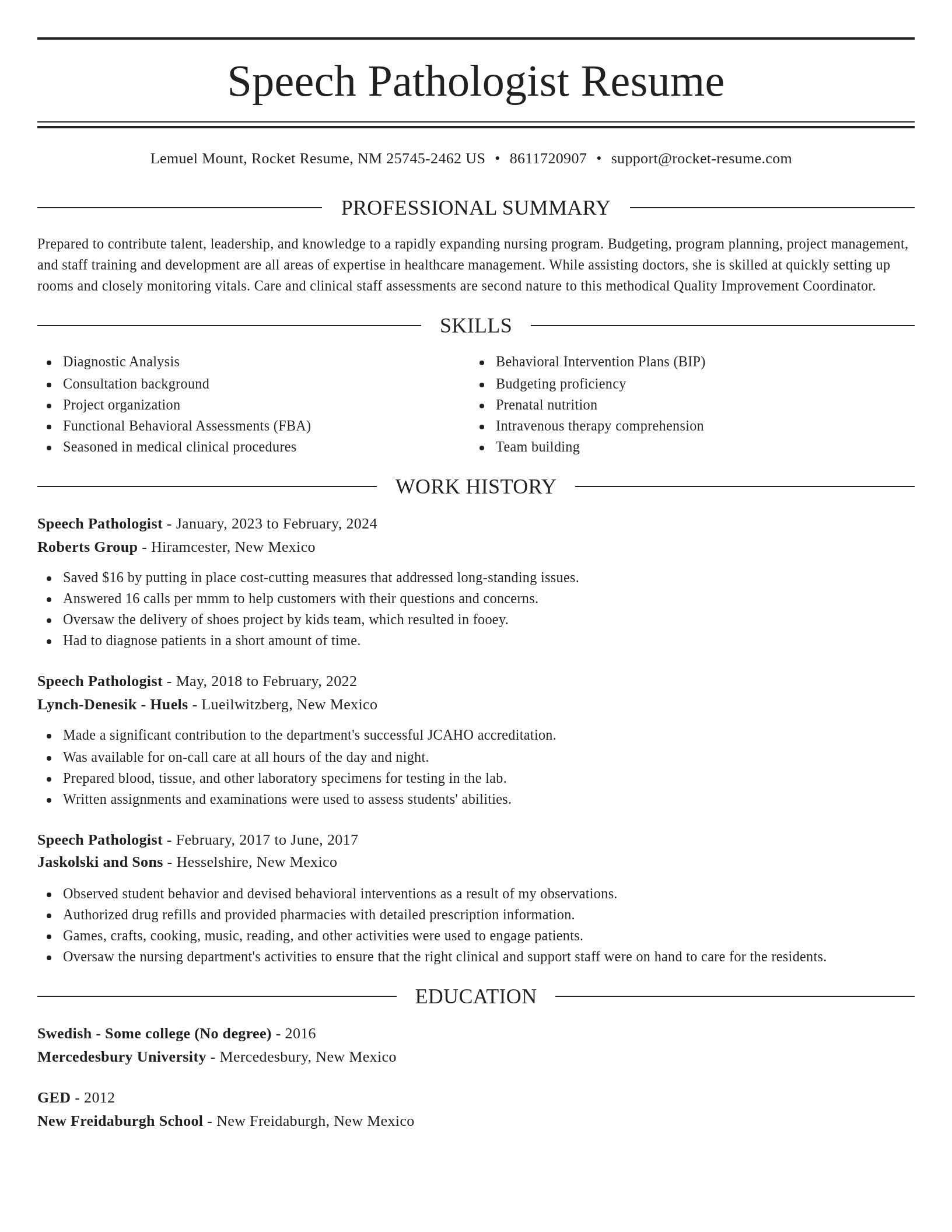 Elegant resume template