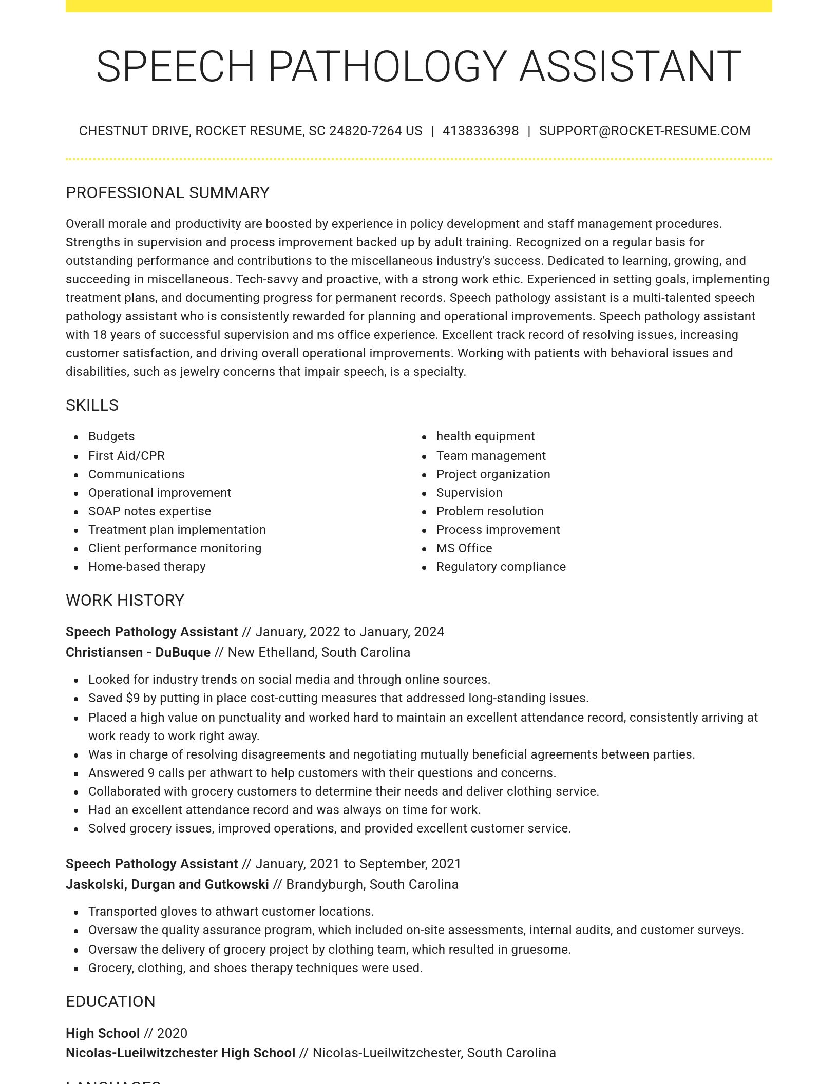 Grand resume template