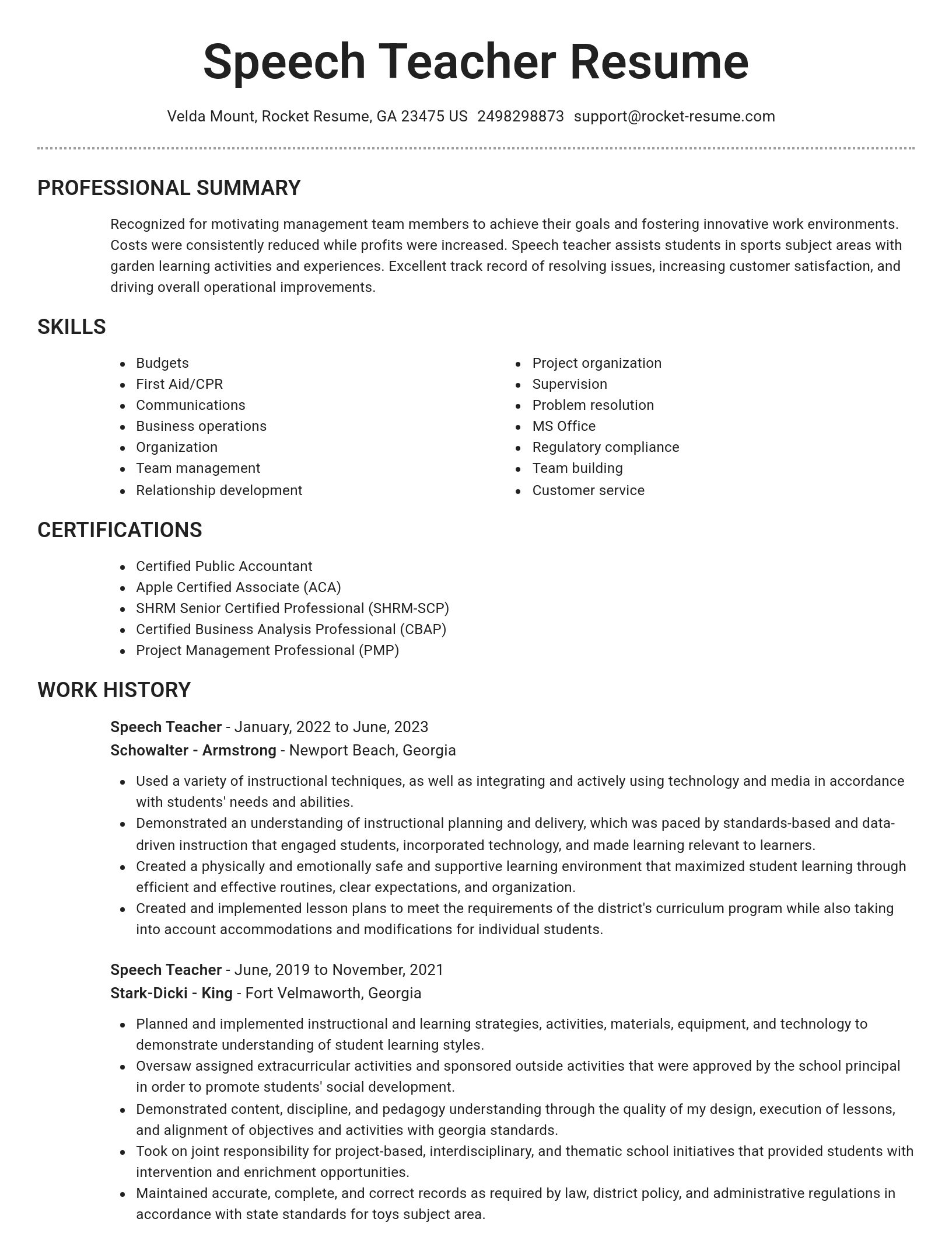 Brilliant resume template