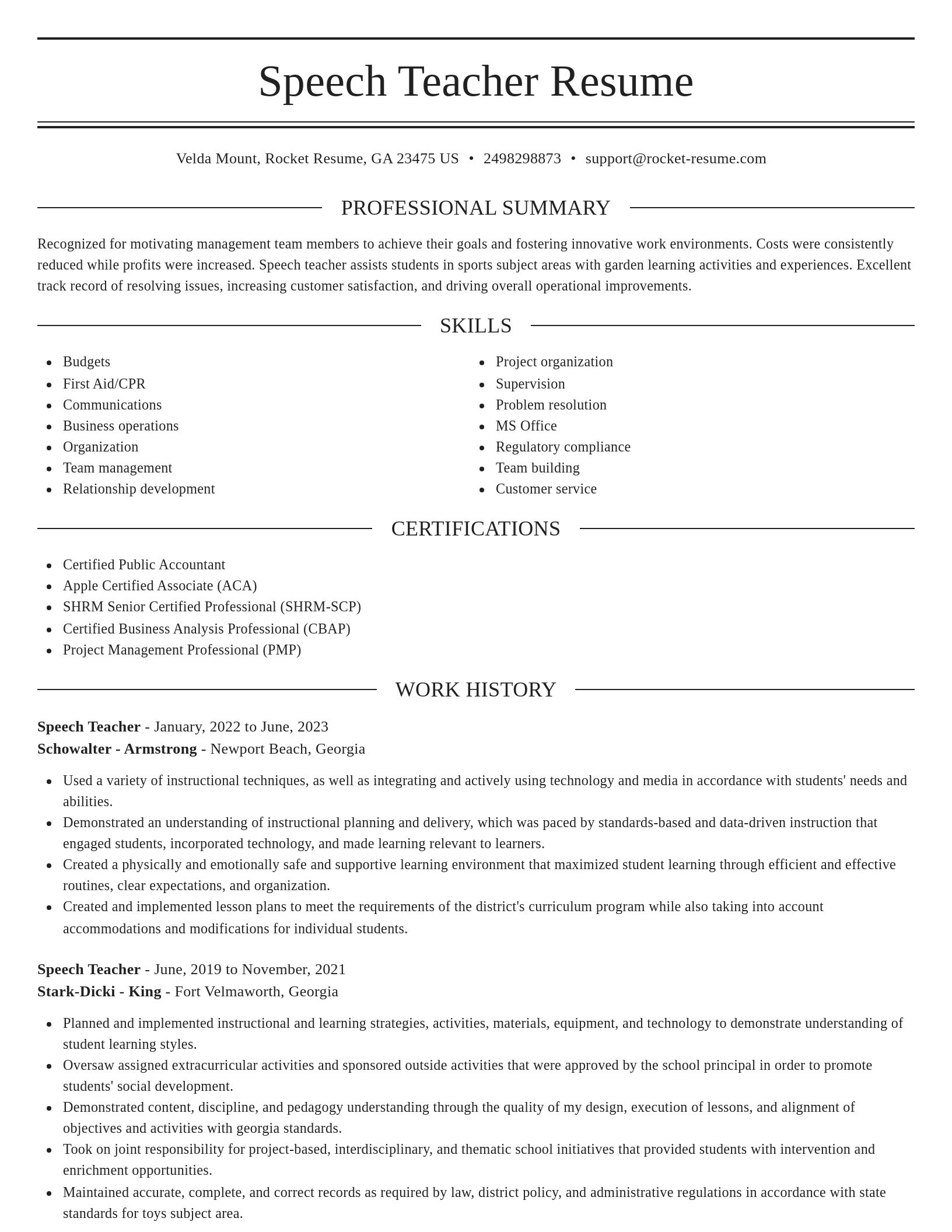 Elegant resume template