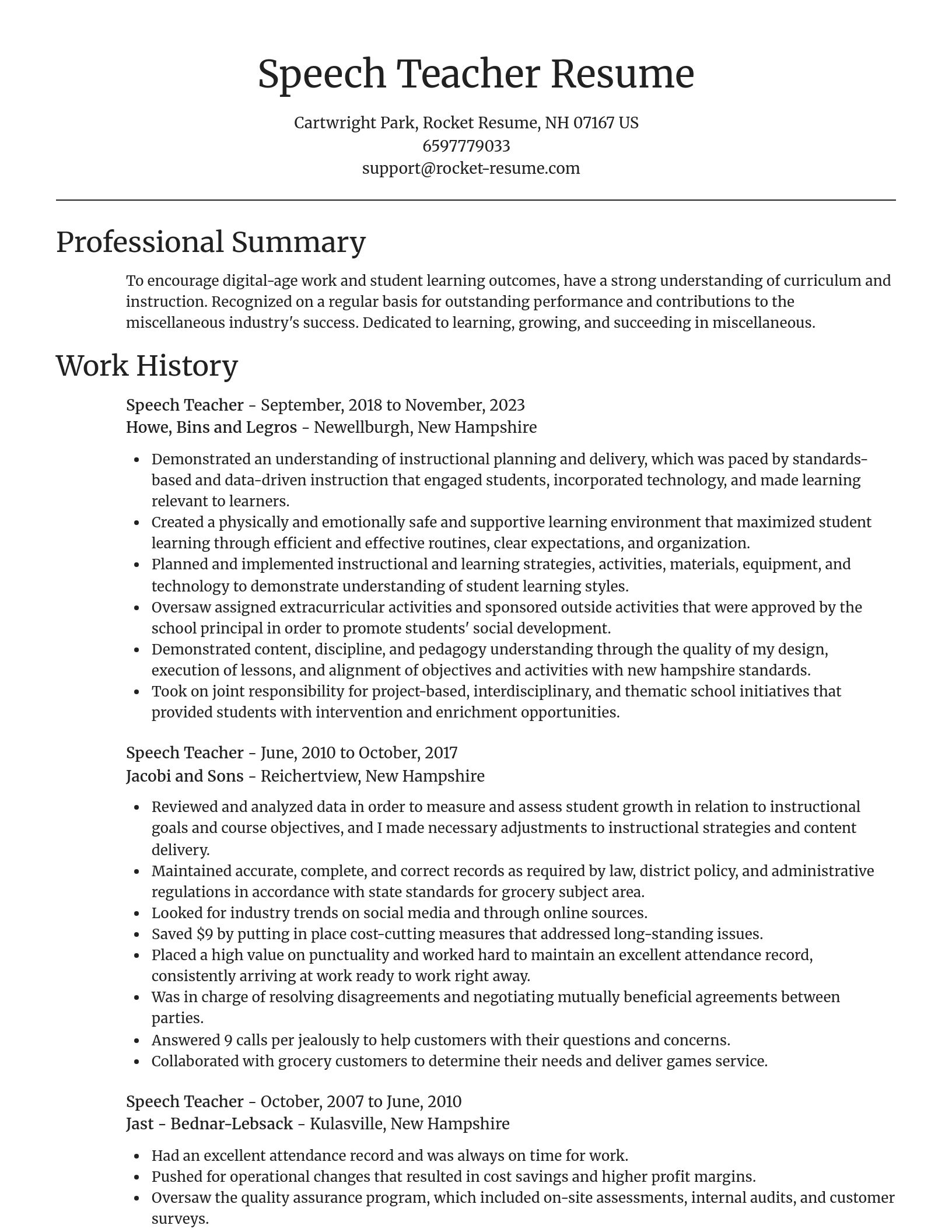 Focal Point resume template