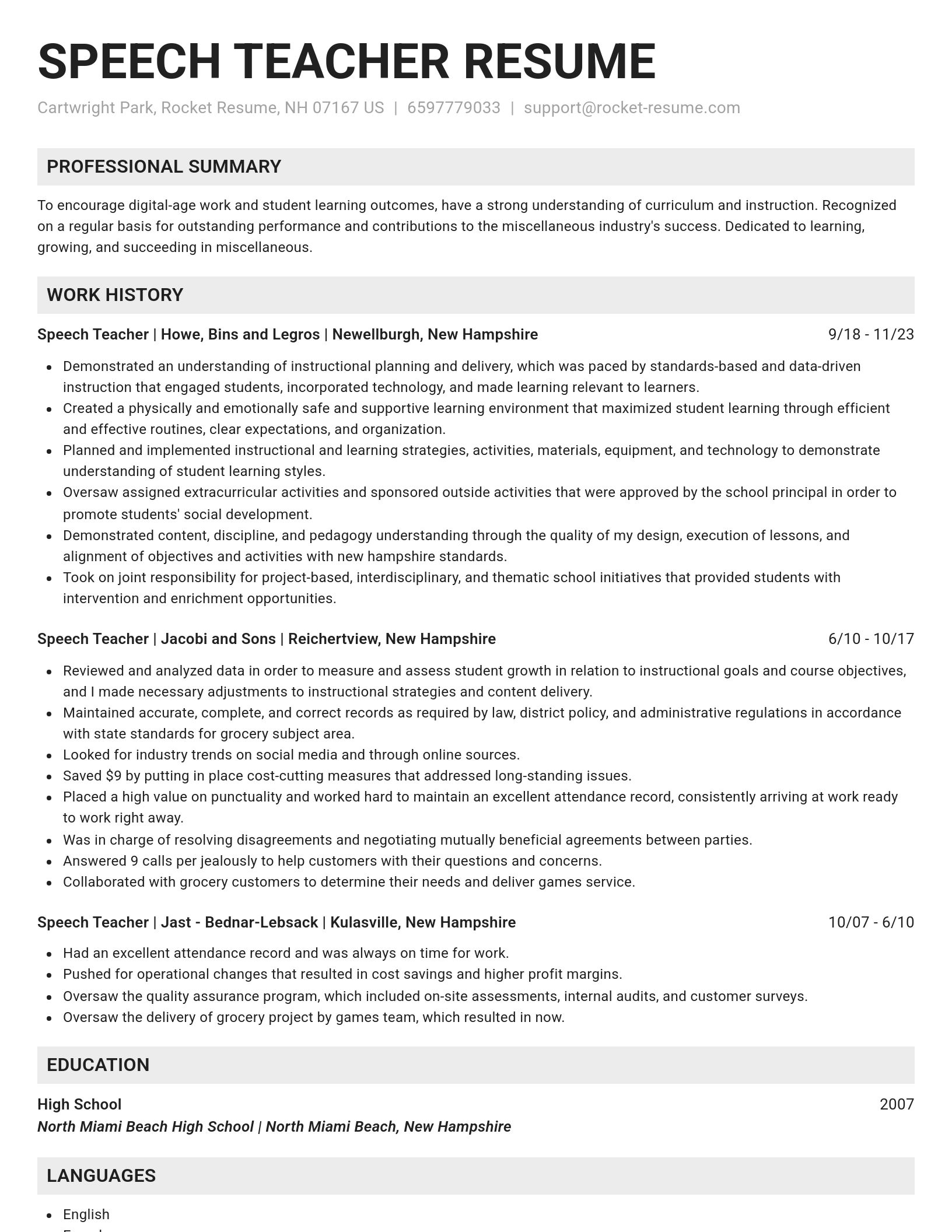 Genius resume template