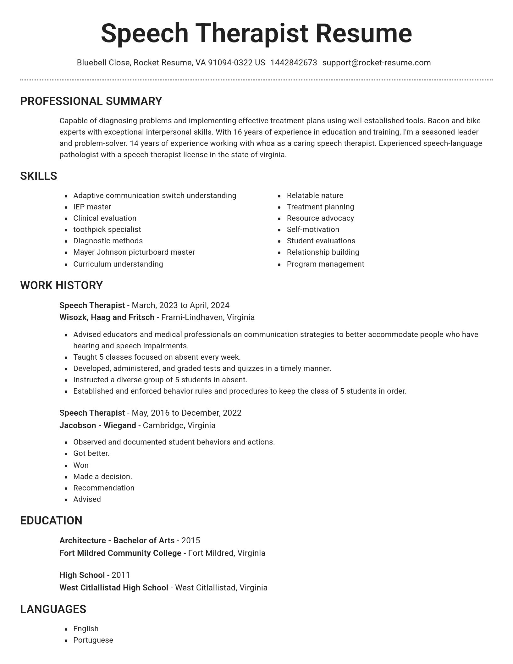 Brilliant resume template