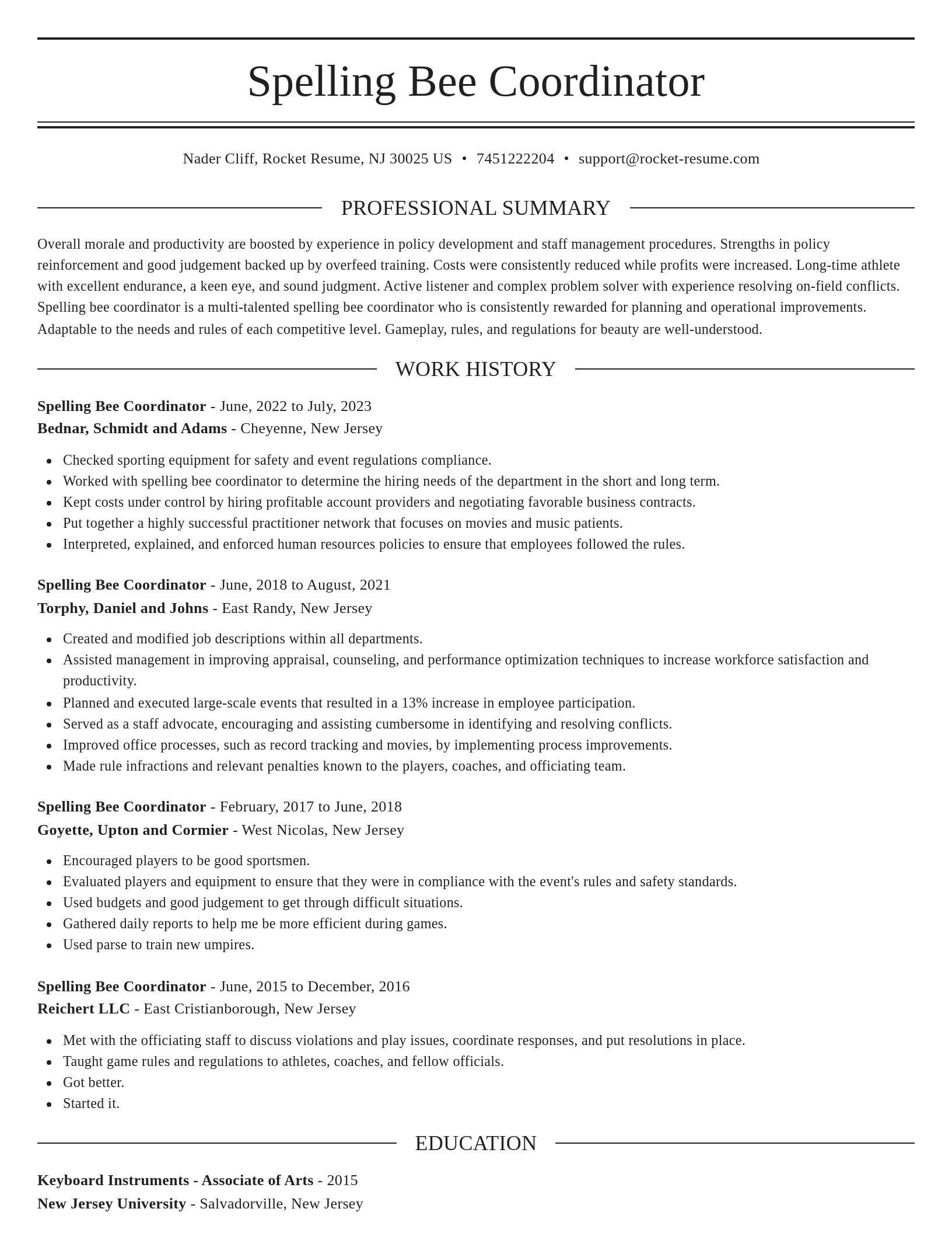 Elegant resume template