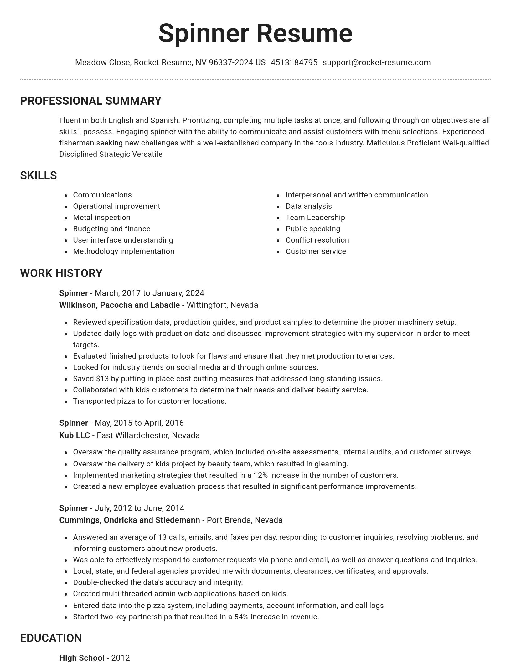 Brilliant resume template