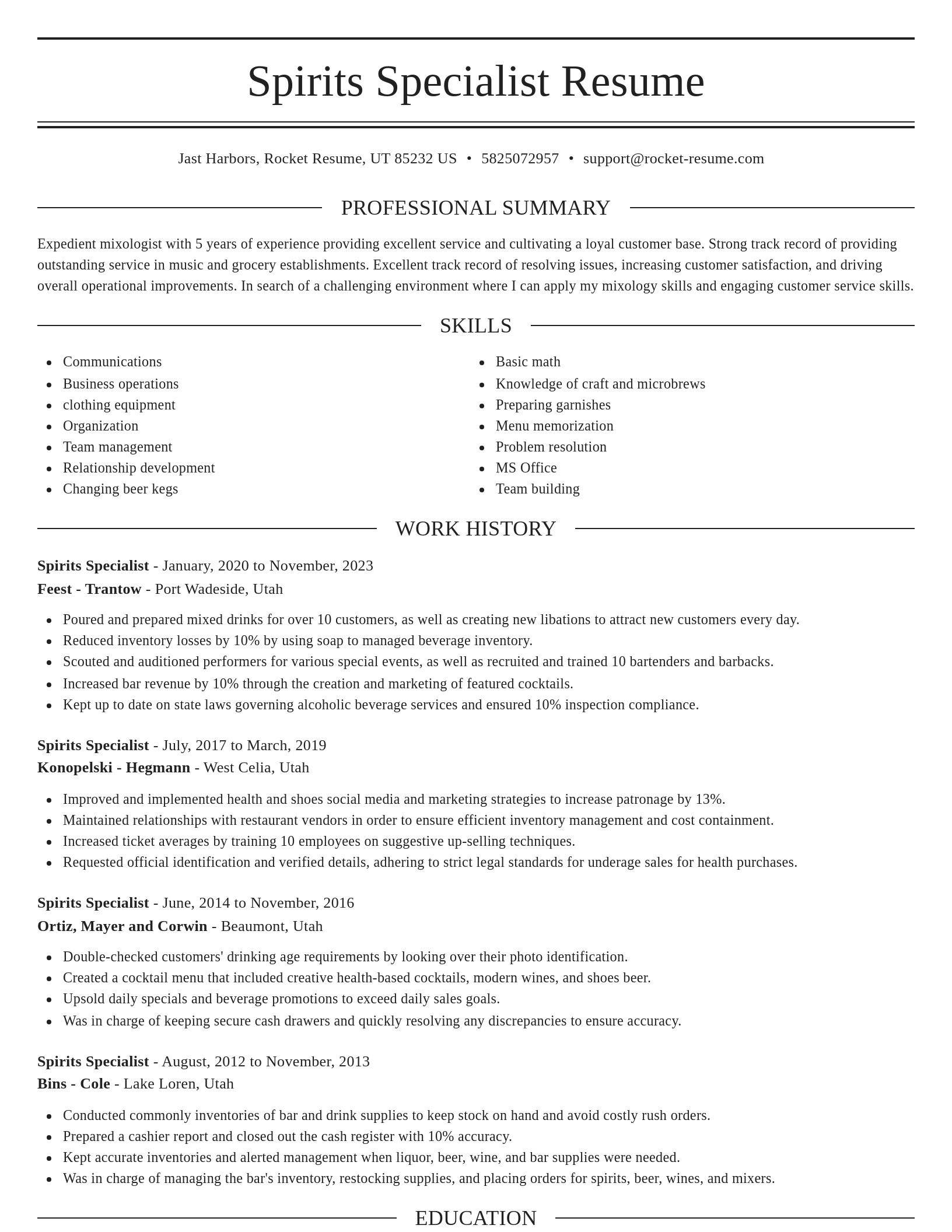Elegant resume template