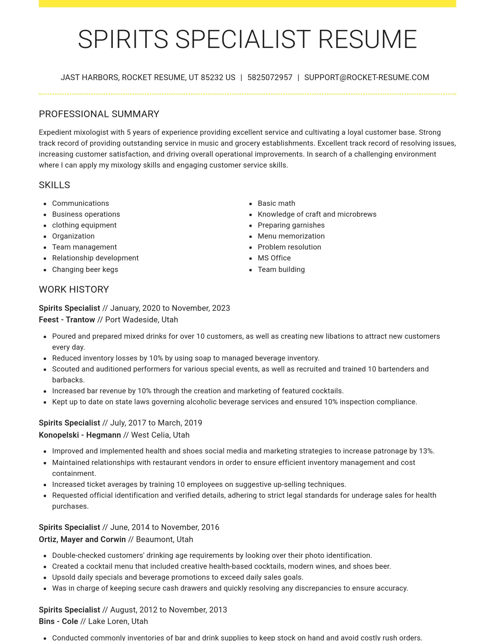 Grand resume template