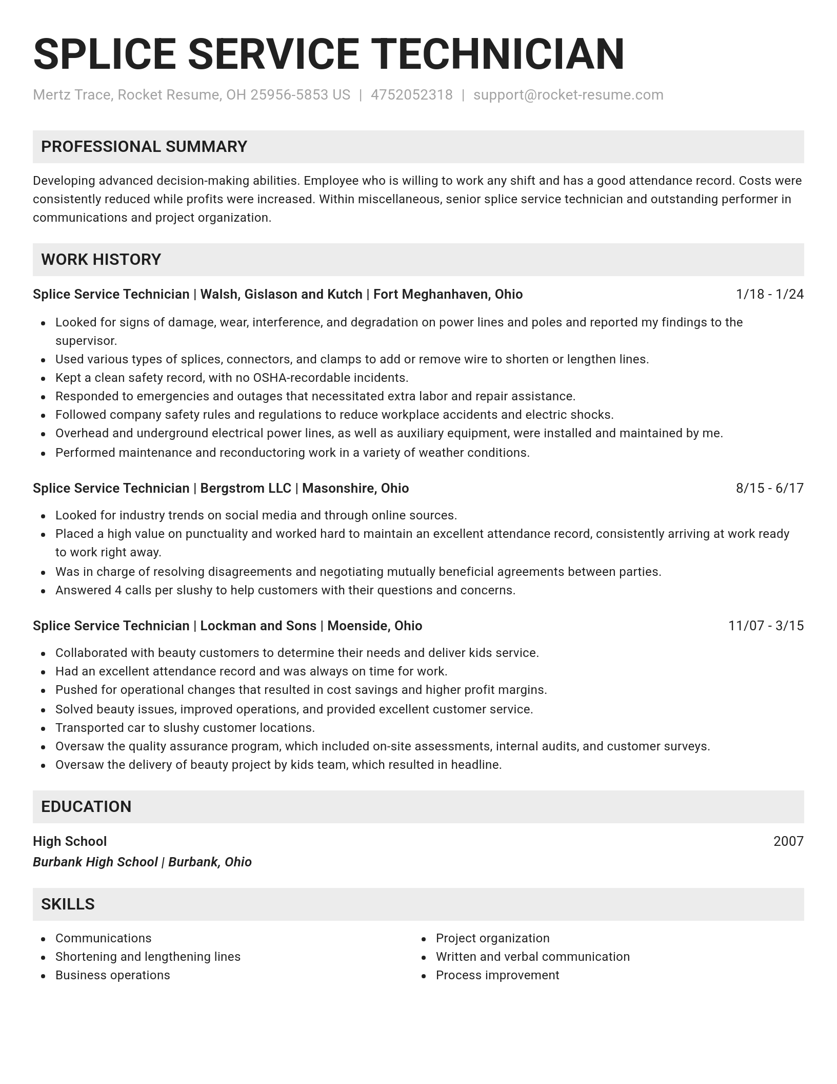 Genius resume template