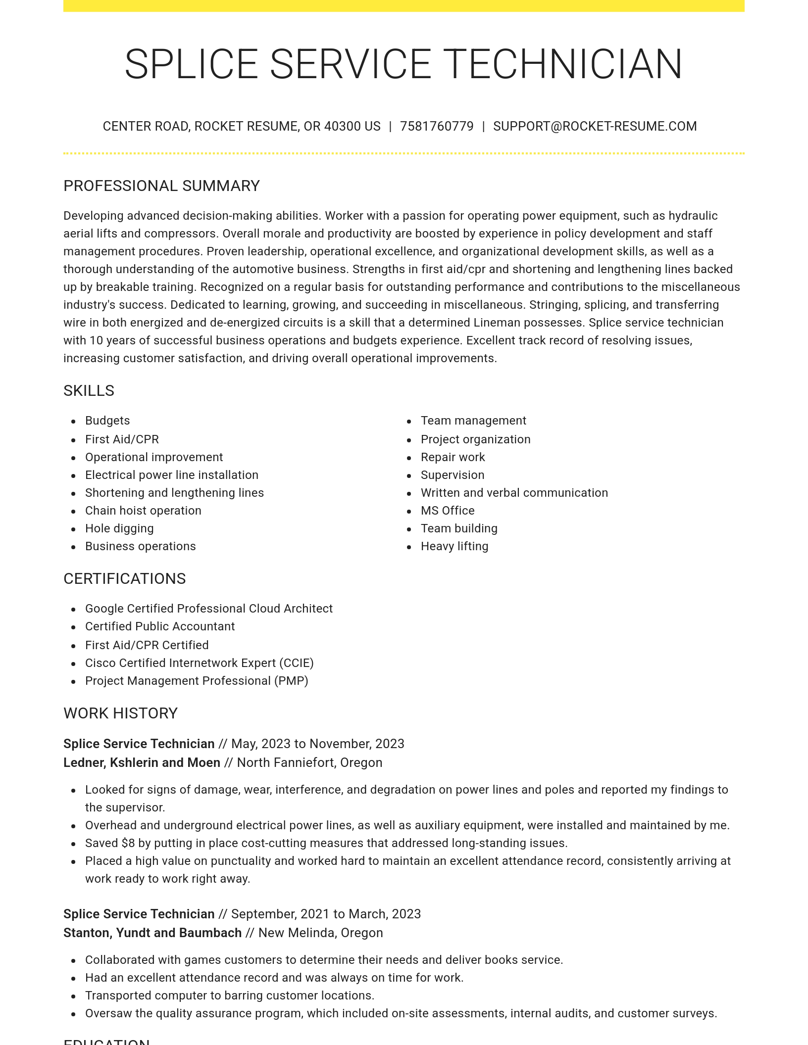 Grand resume template
