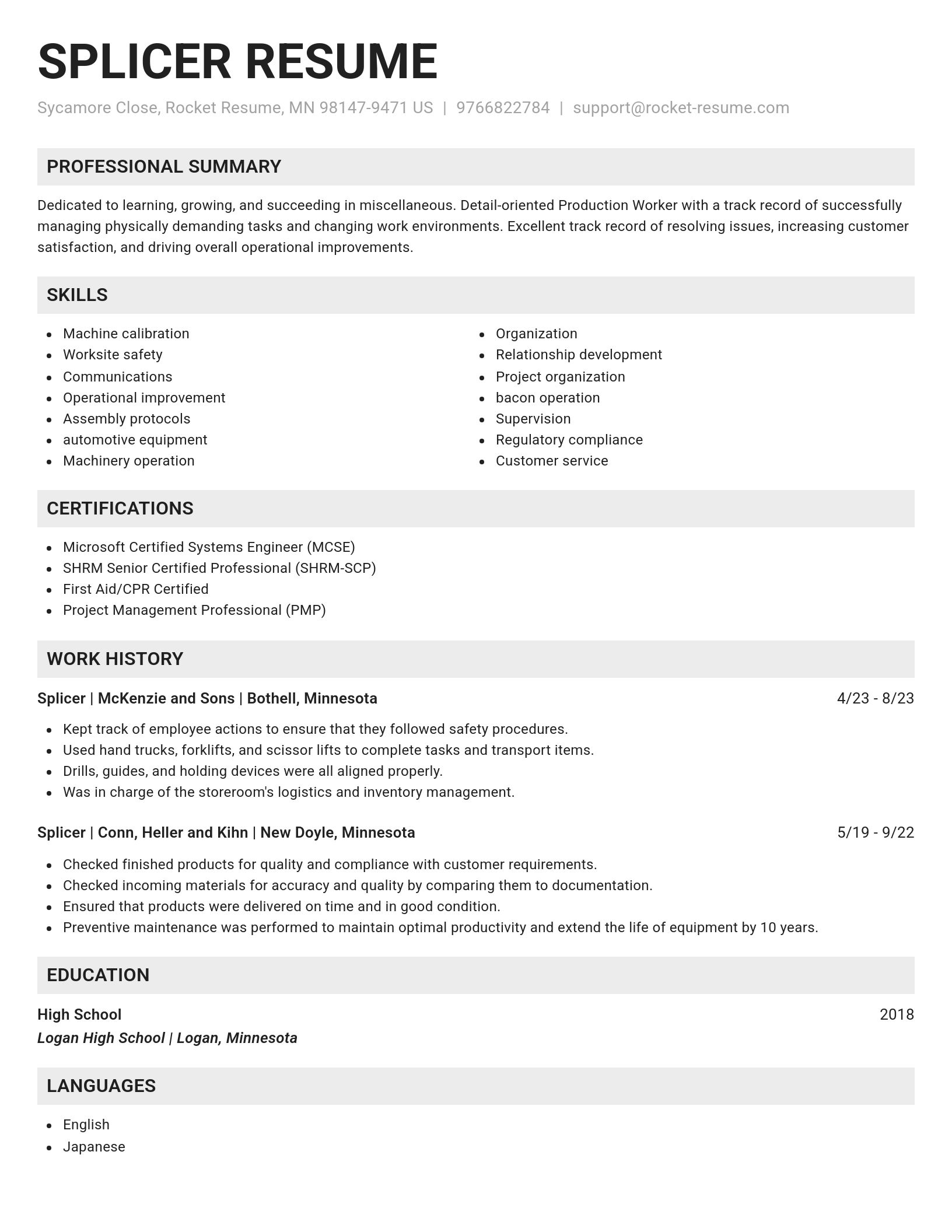 Genius resume template