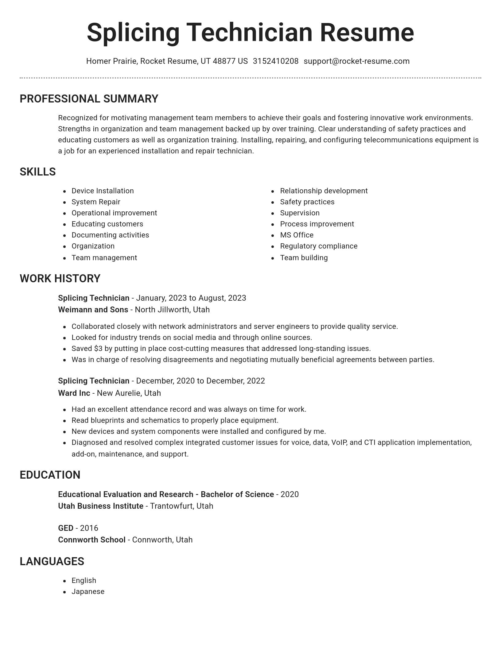 Brilliant resume template