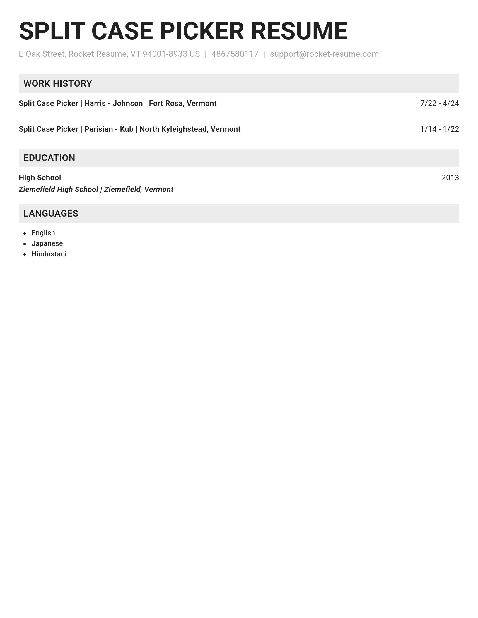 Genius resume template