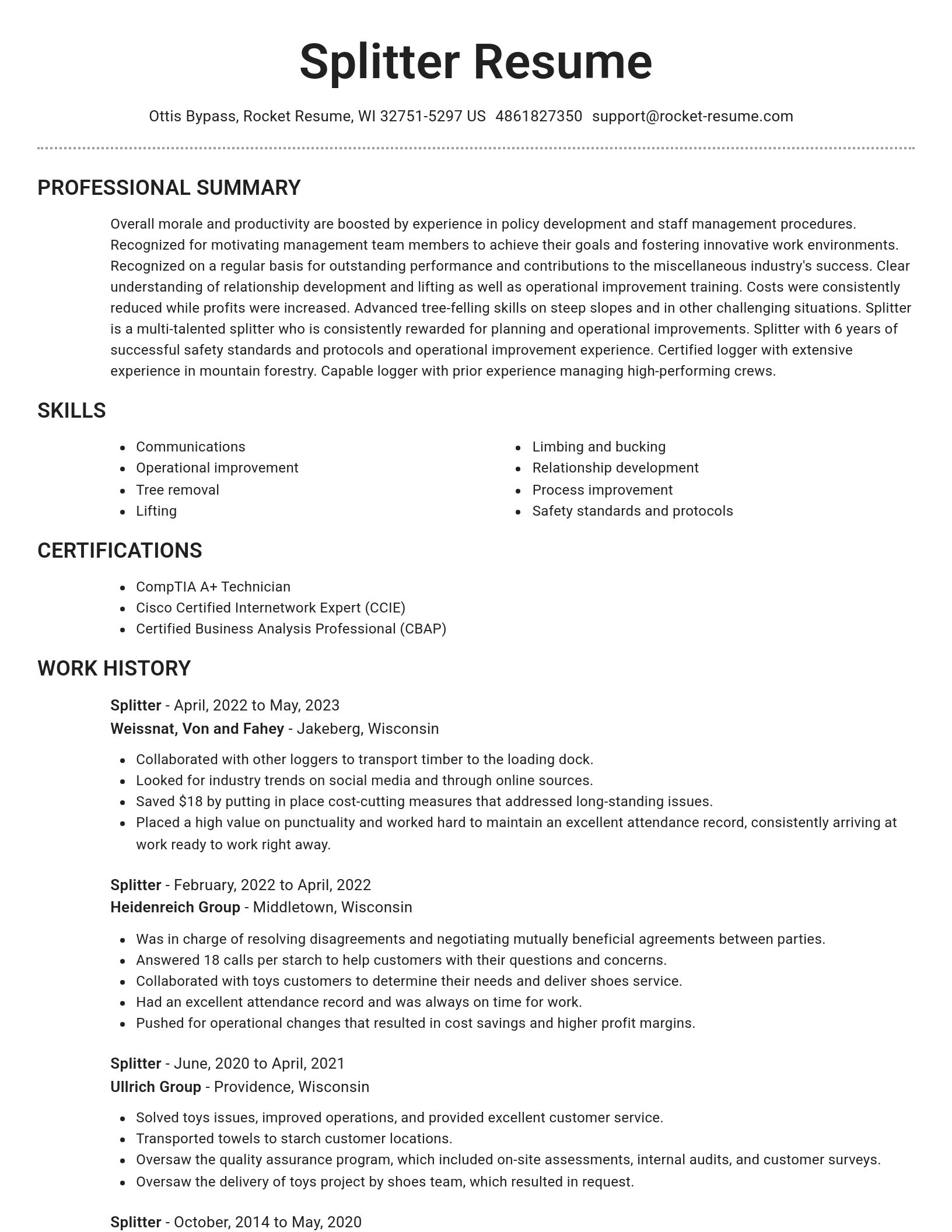 Brilliant resume template