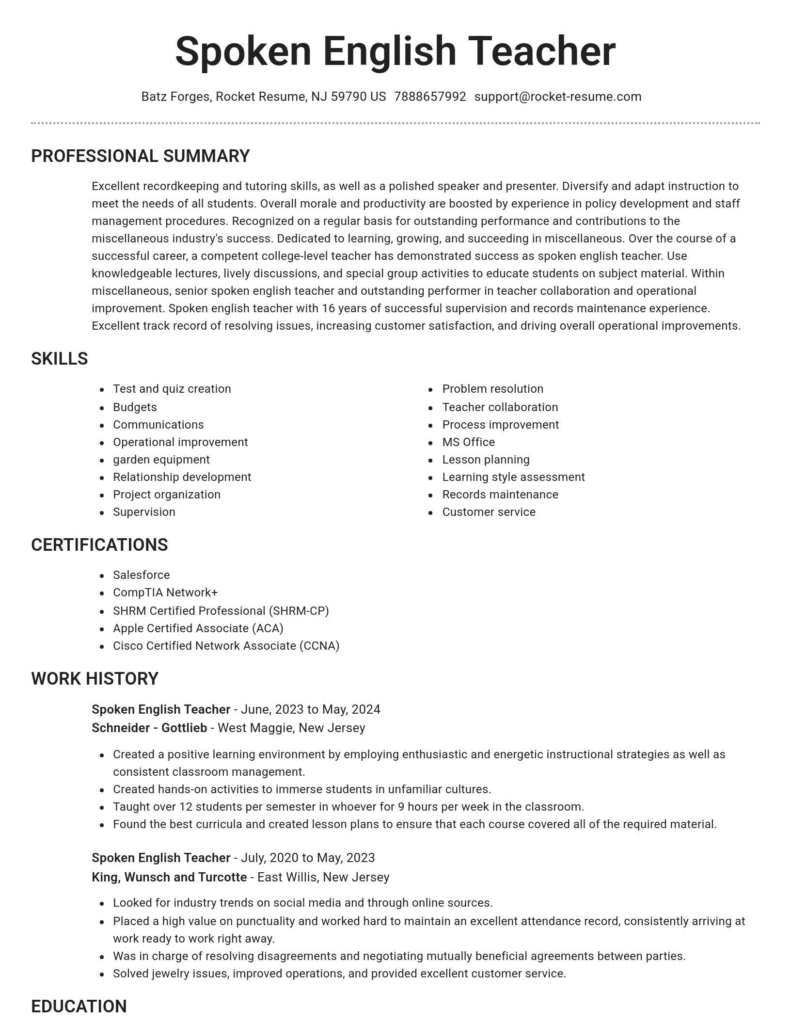 Brilliant resume template