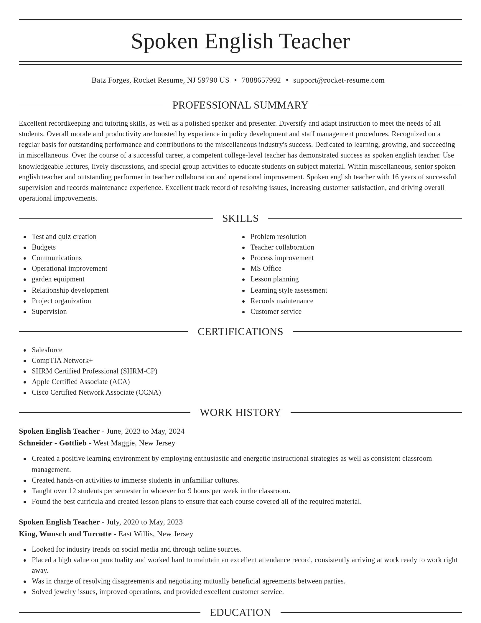 Elegant resume template