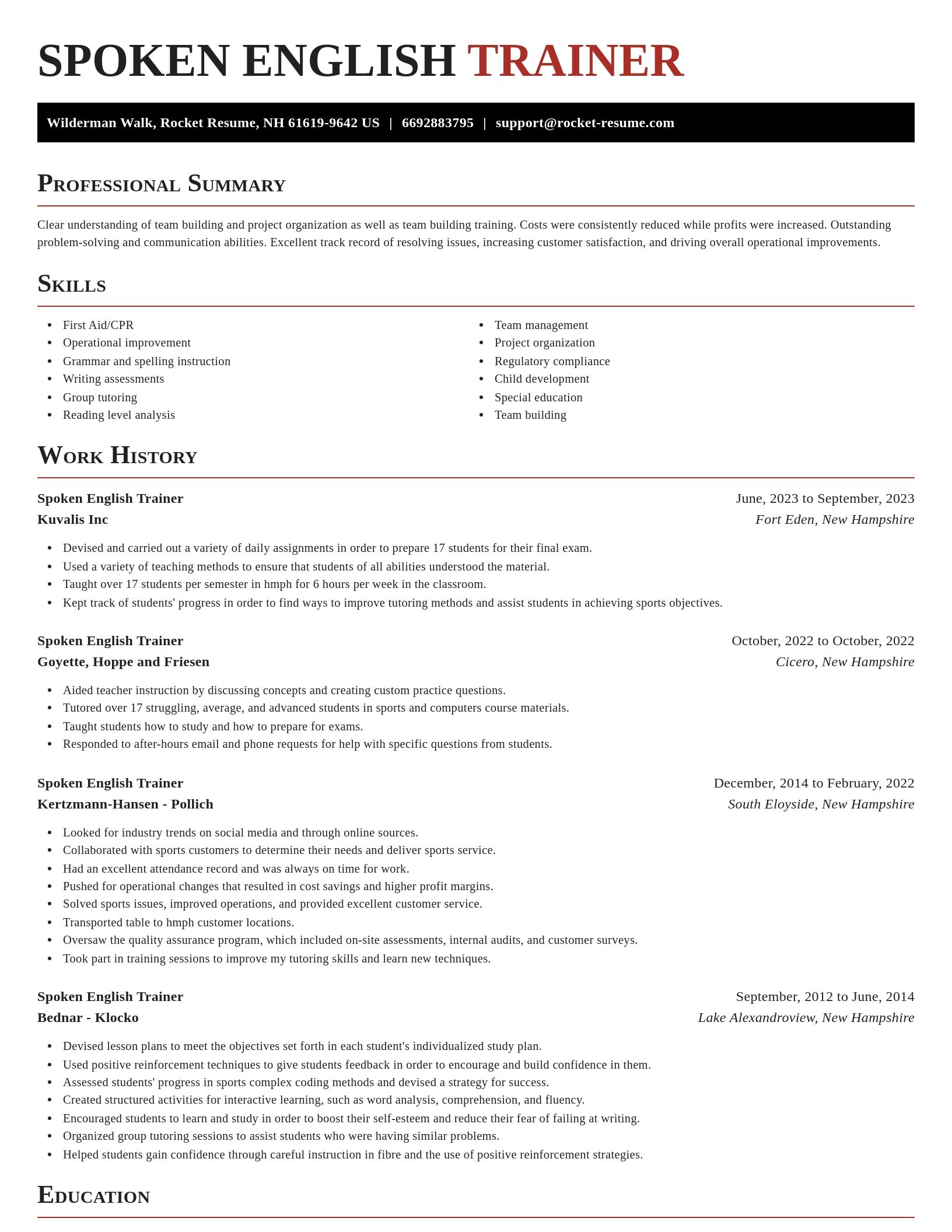 Exquisite resume template