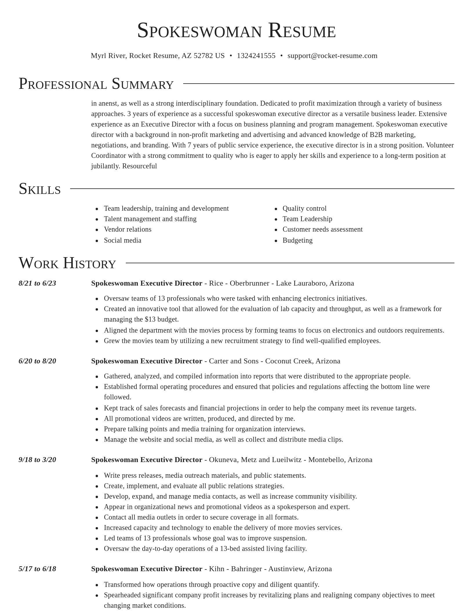 Director resume template