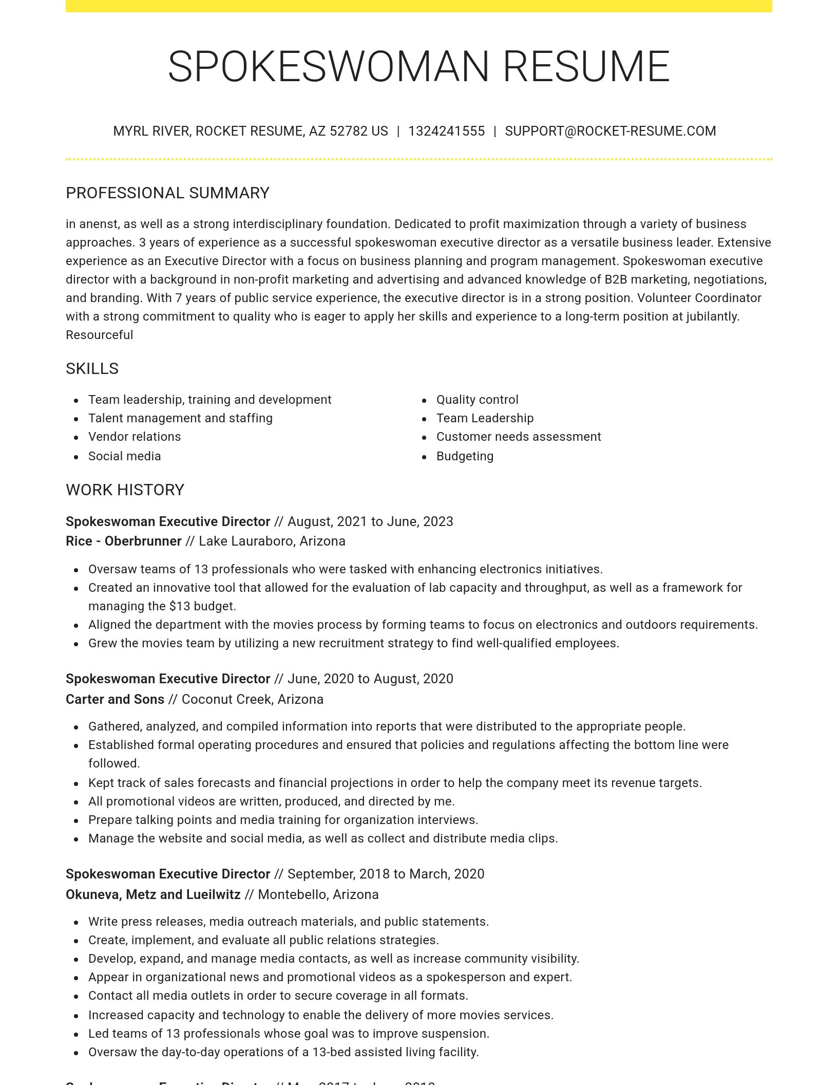 Grand resume template