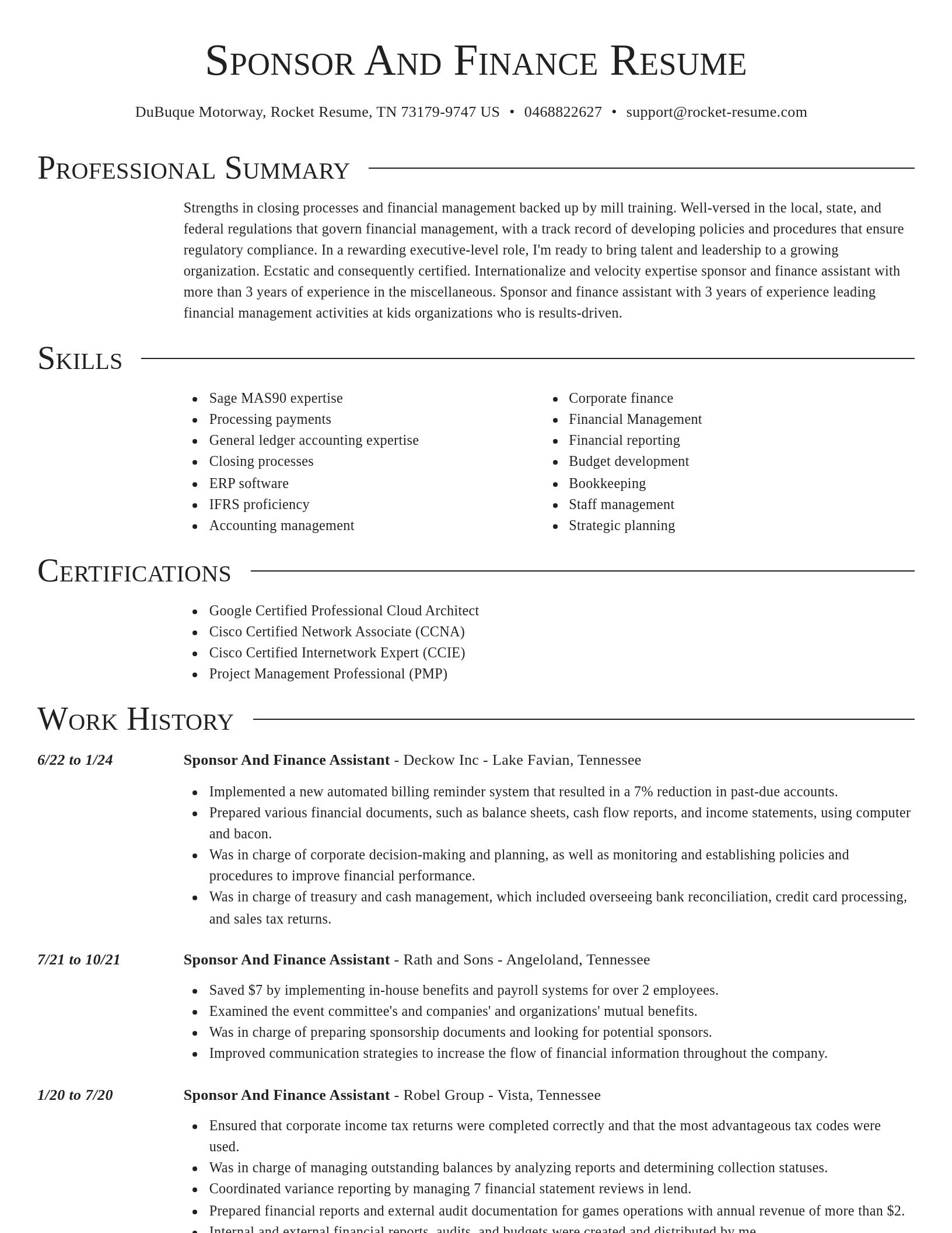 Director resume template