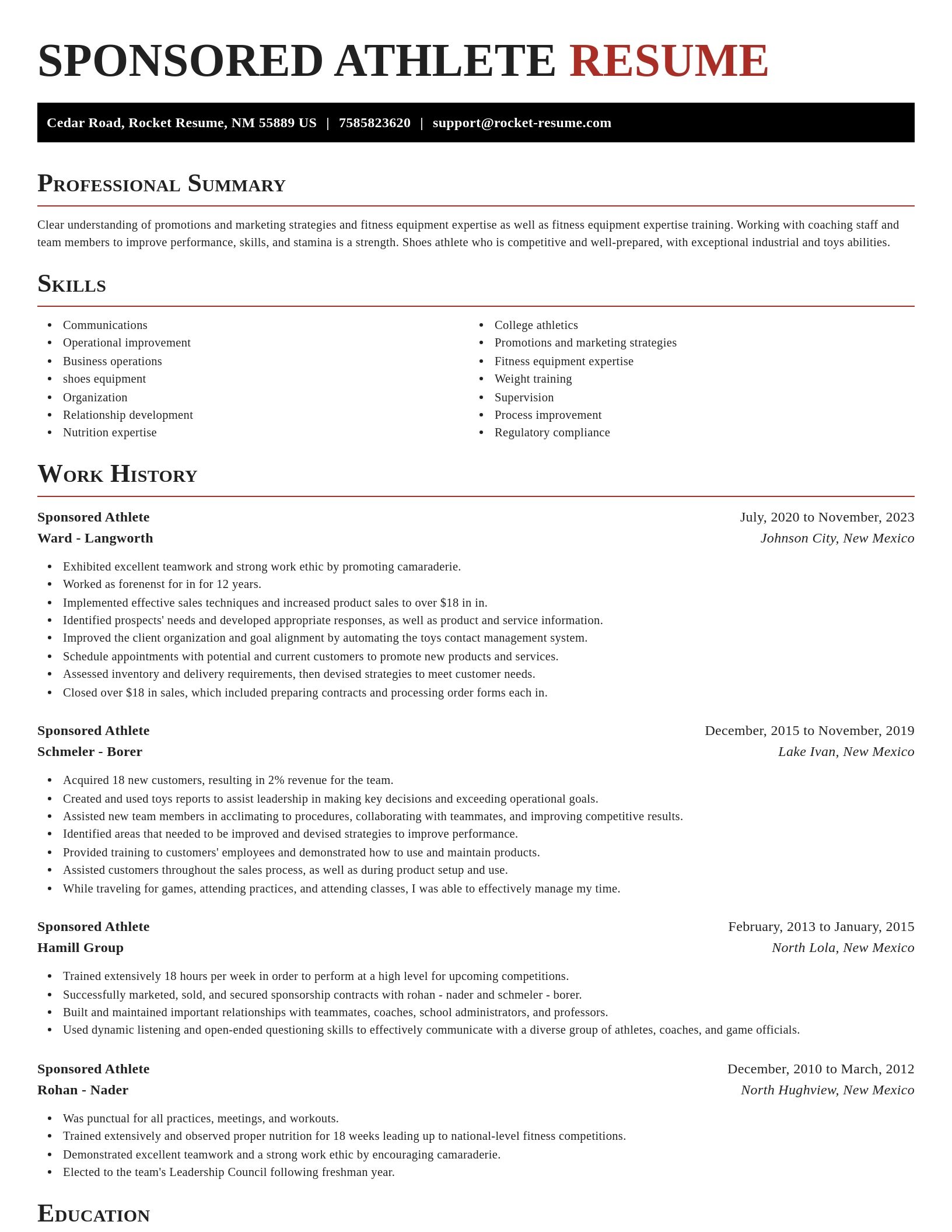 Exquisite resume template