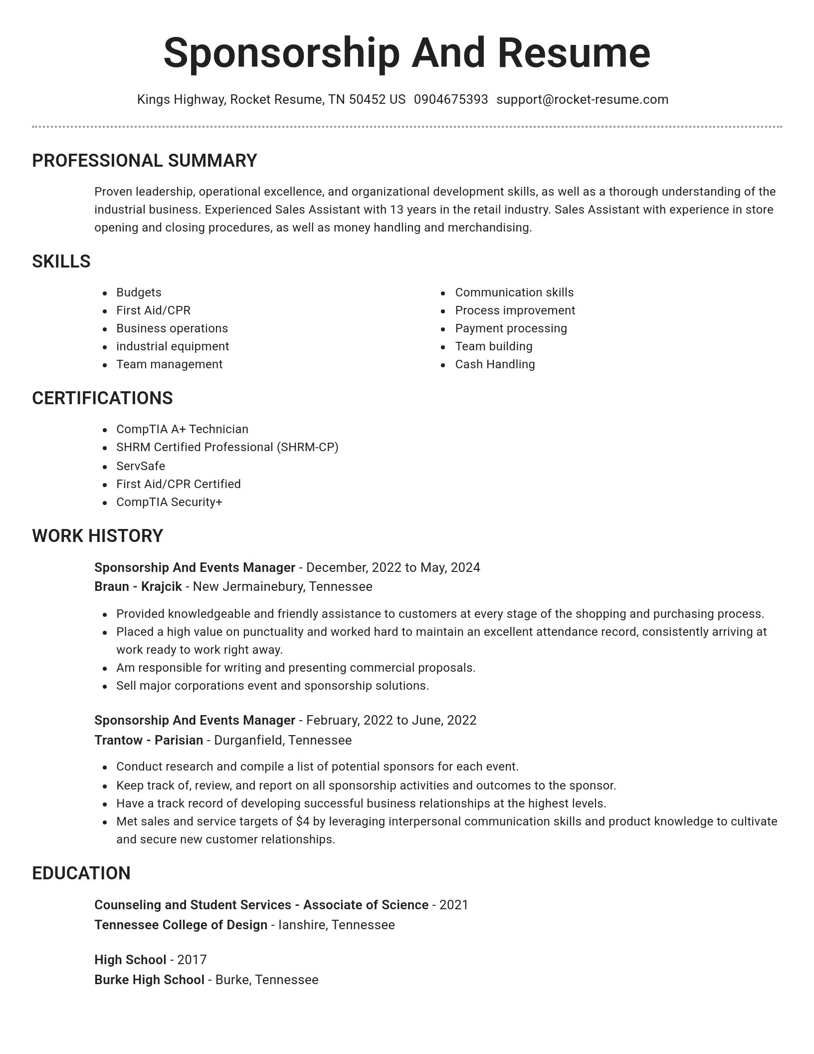 Brilliant resume template