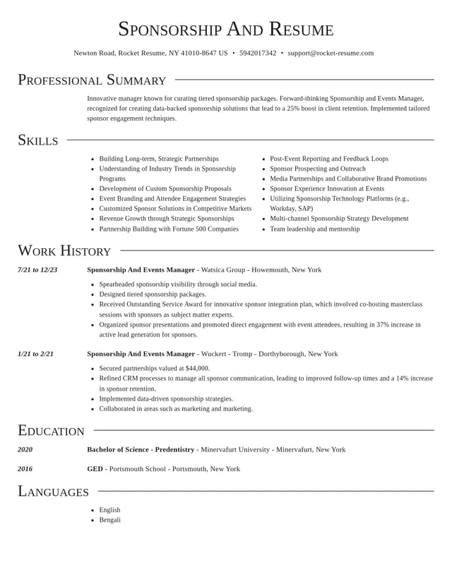 Director resume template