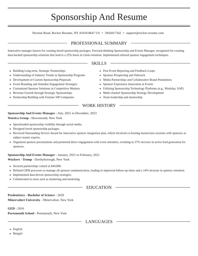 Elegant resume template