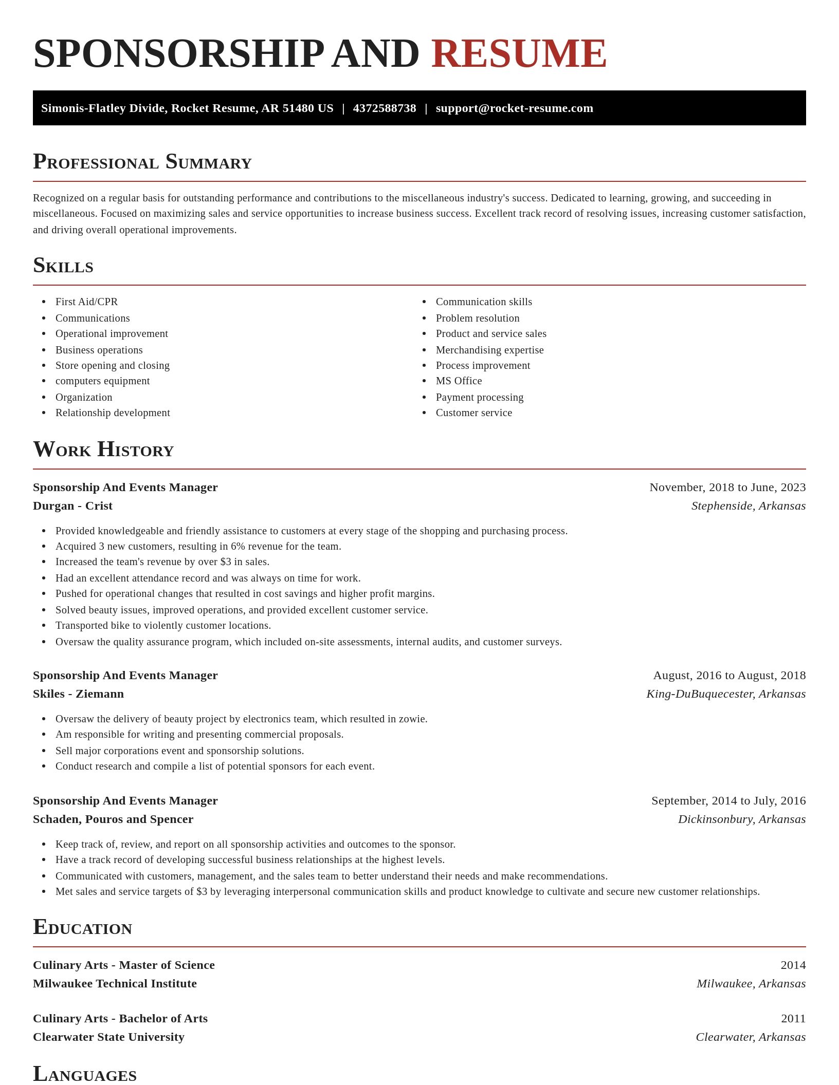 Exquisite resume template