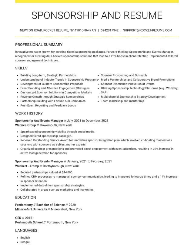 Grand resume template