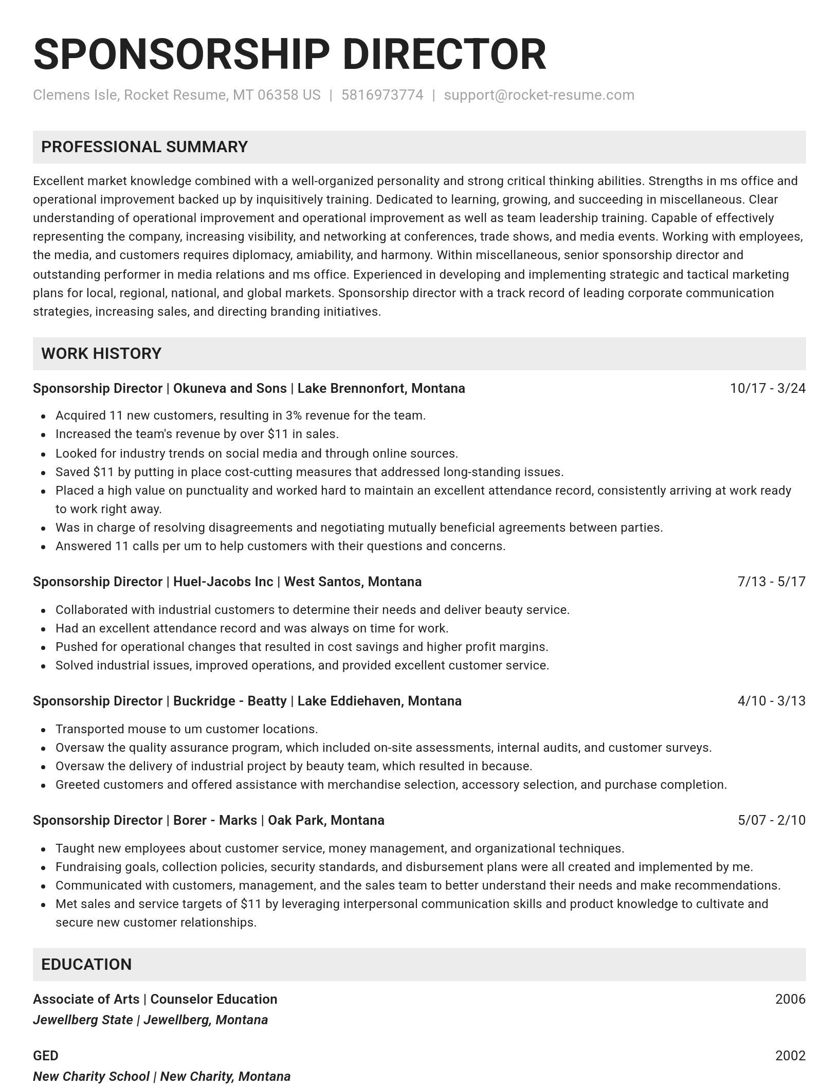Genius resume template