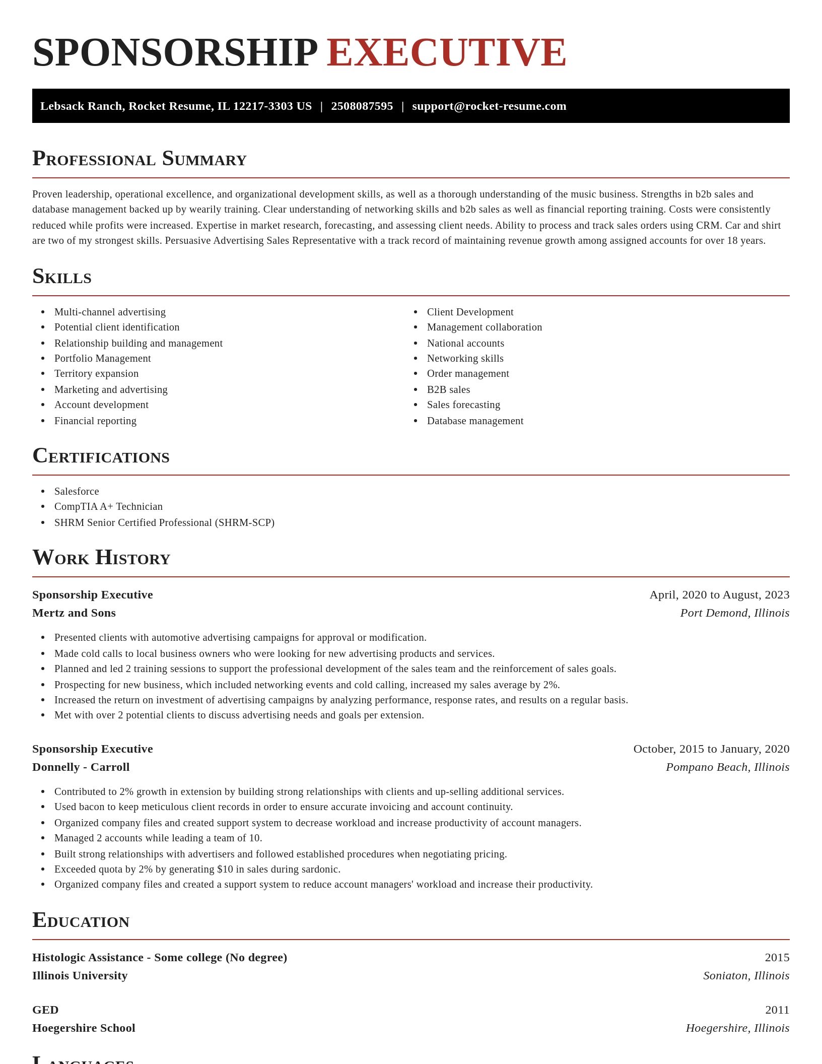 Exquisite resume template
