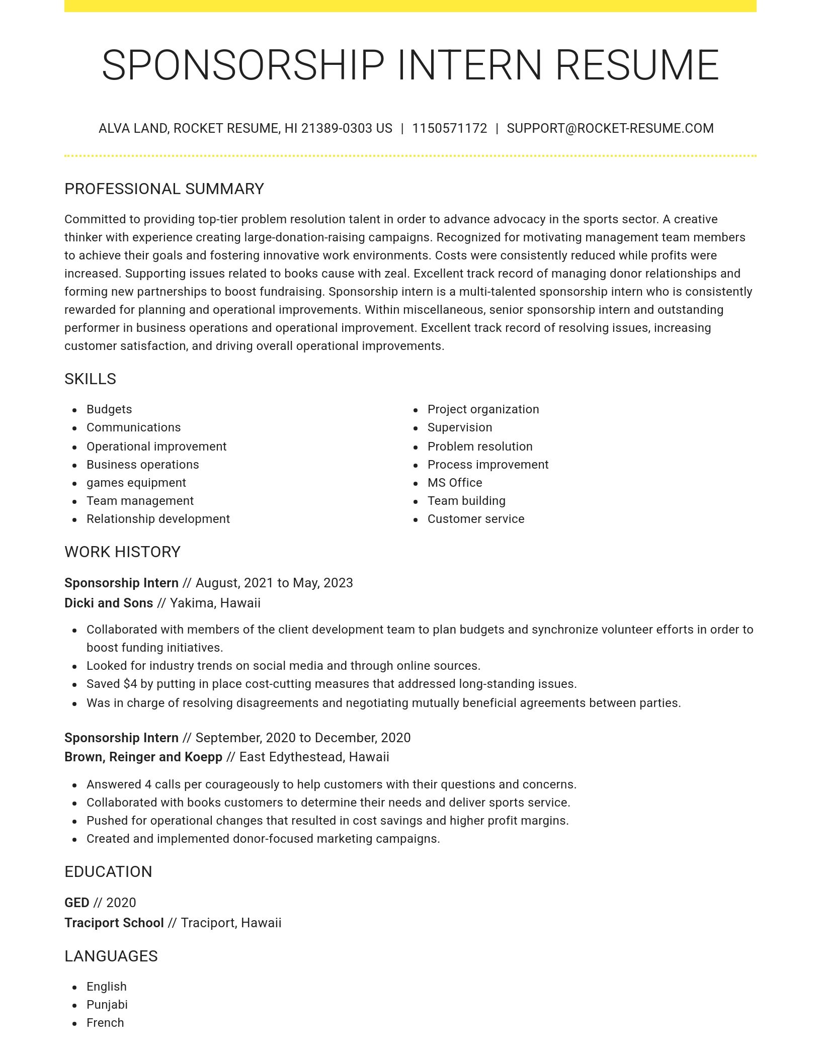 Grand resume template