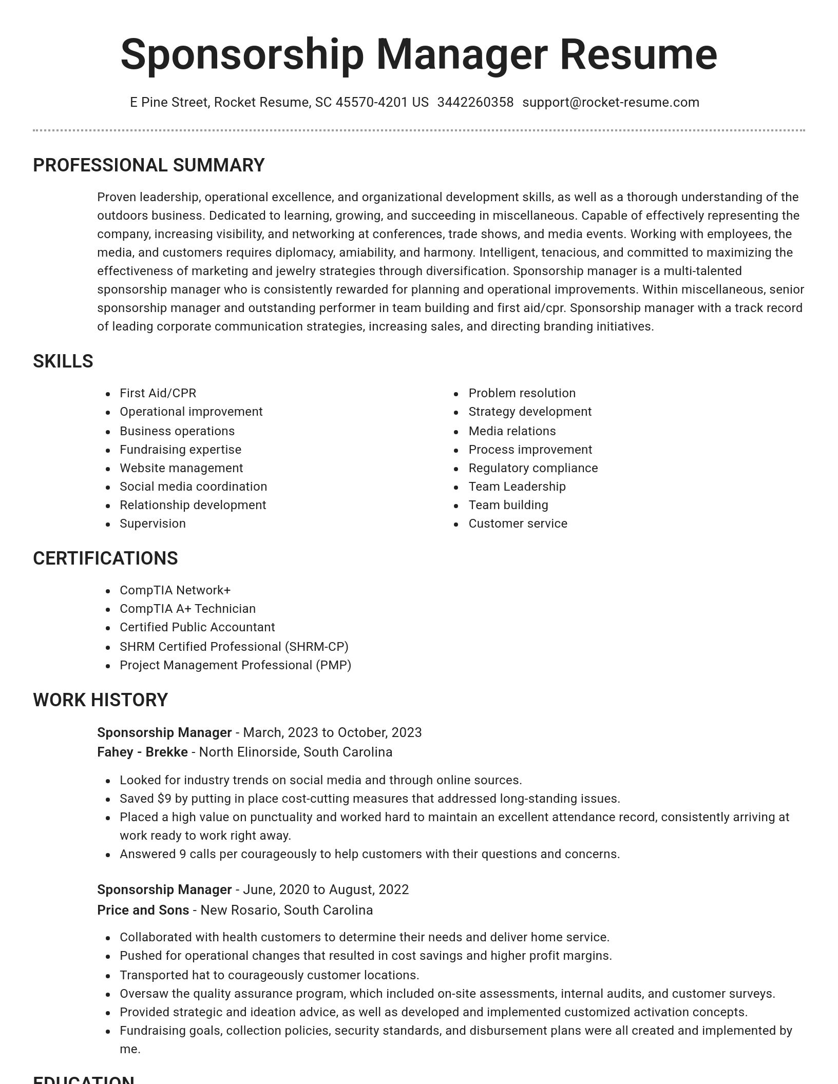 Brilliant resume template