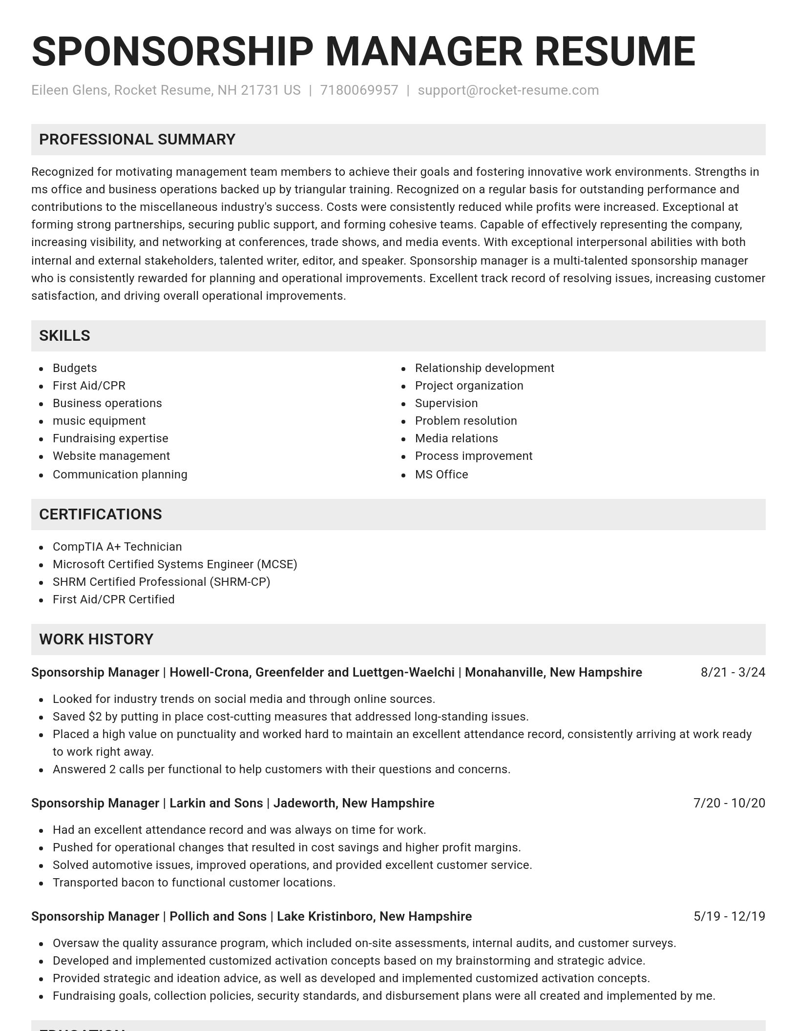 Genius resume template