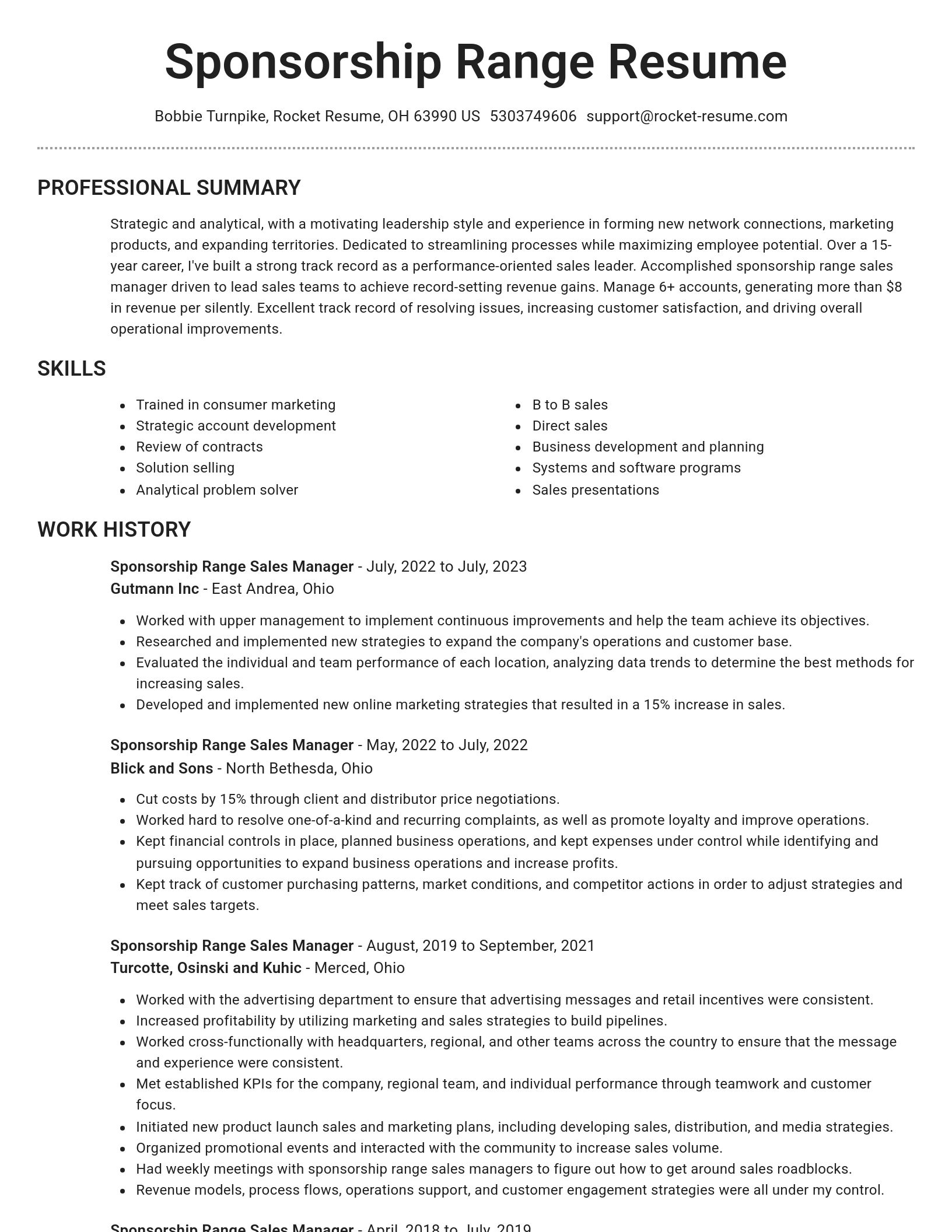 Brilliant resume template
