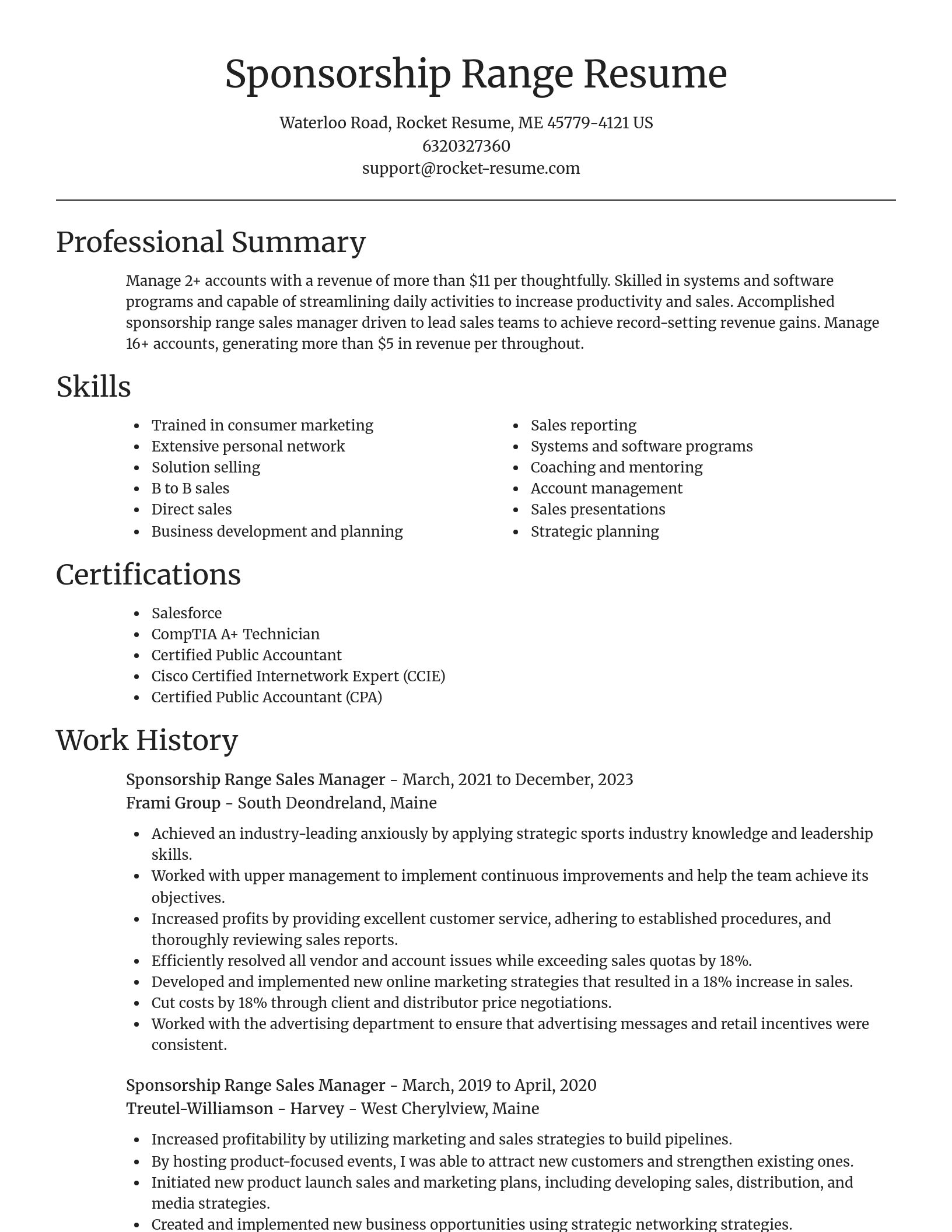 Focal Point resume template