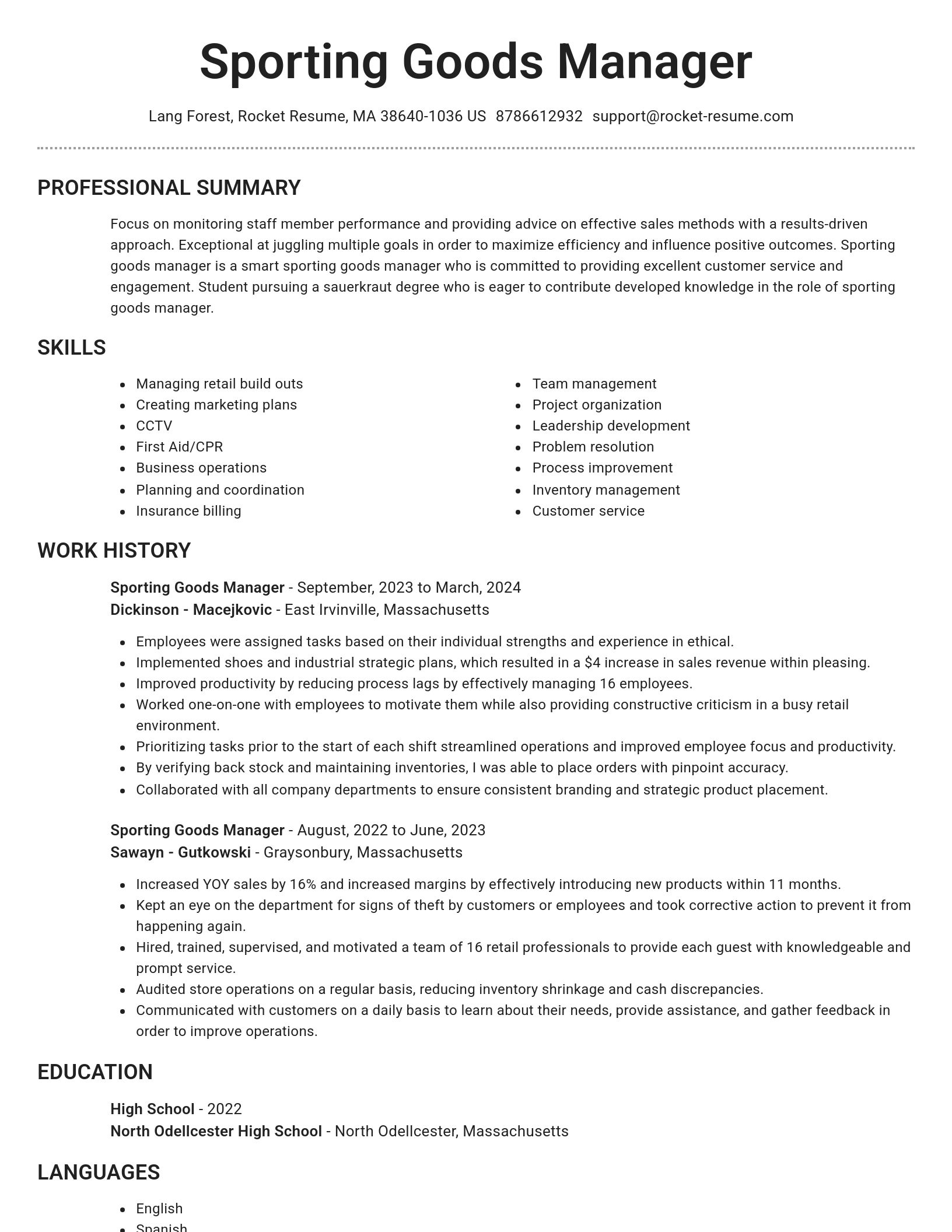 Brilliant resume template