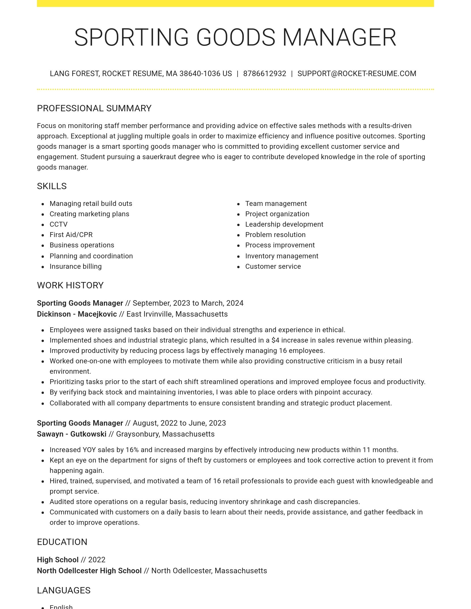 Grand resume template