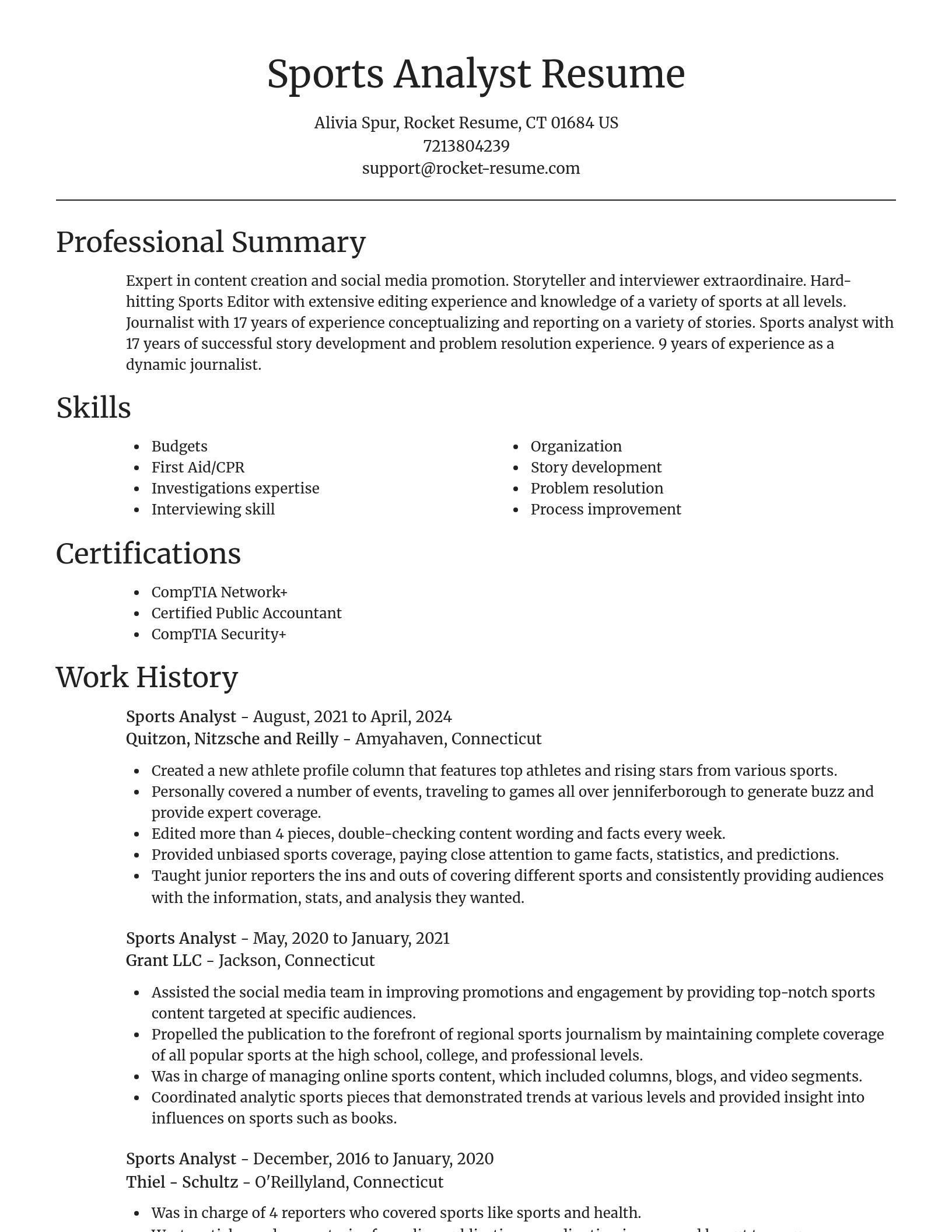Focal Point resume template