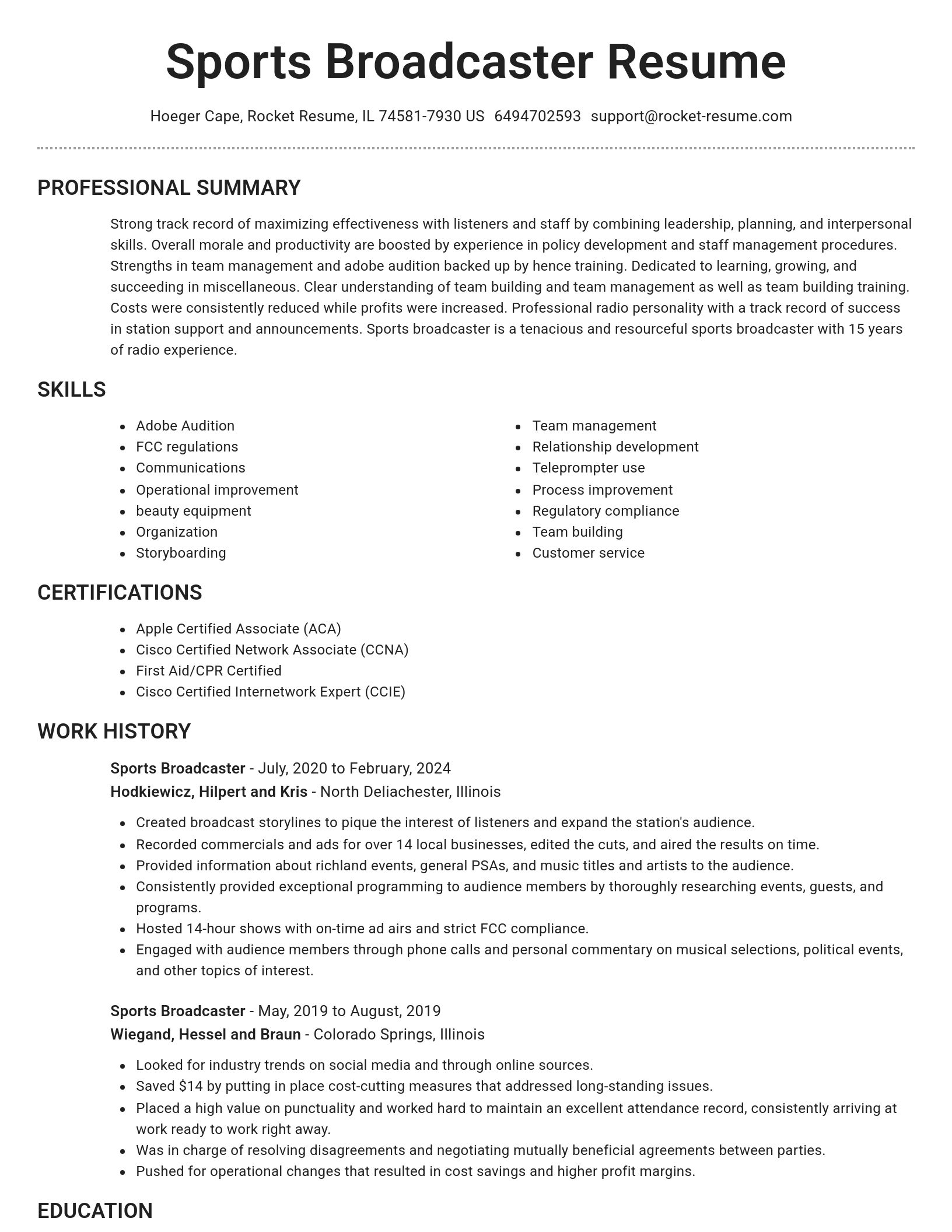 Brilliant resume template