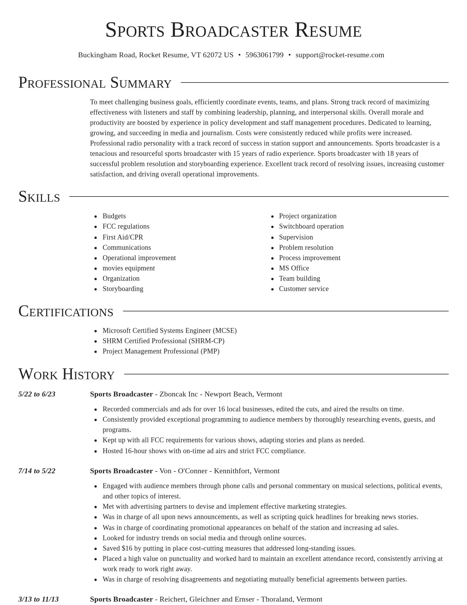 Director resume template