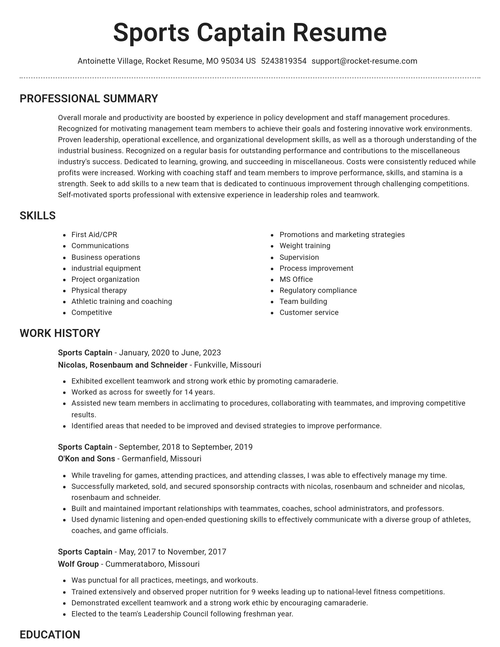 Brilliant resume template