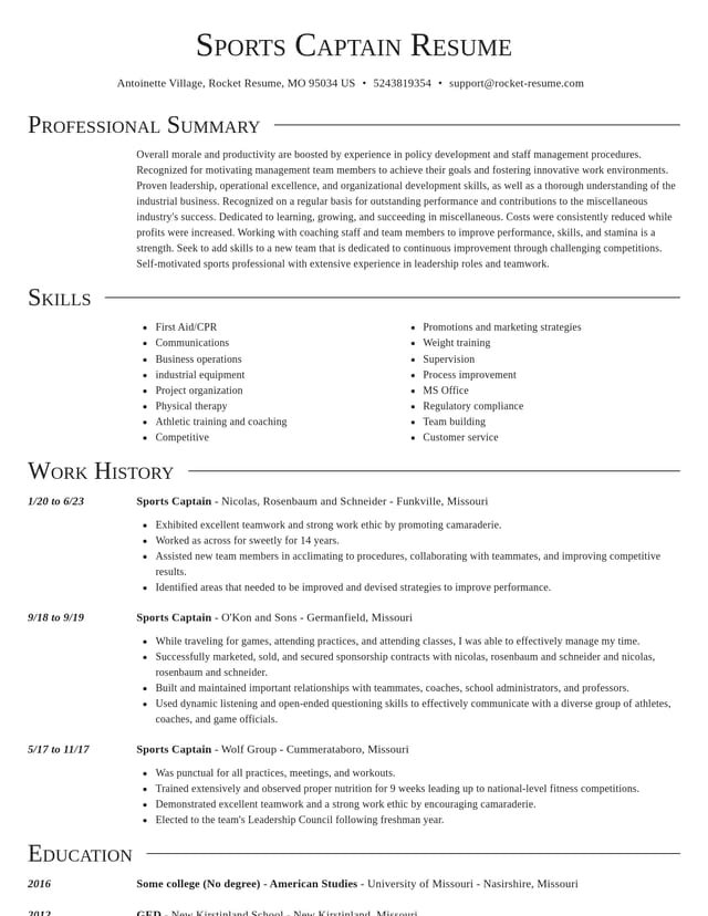 Director resume template