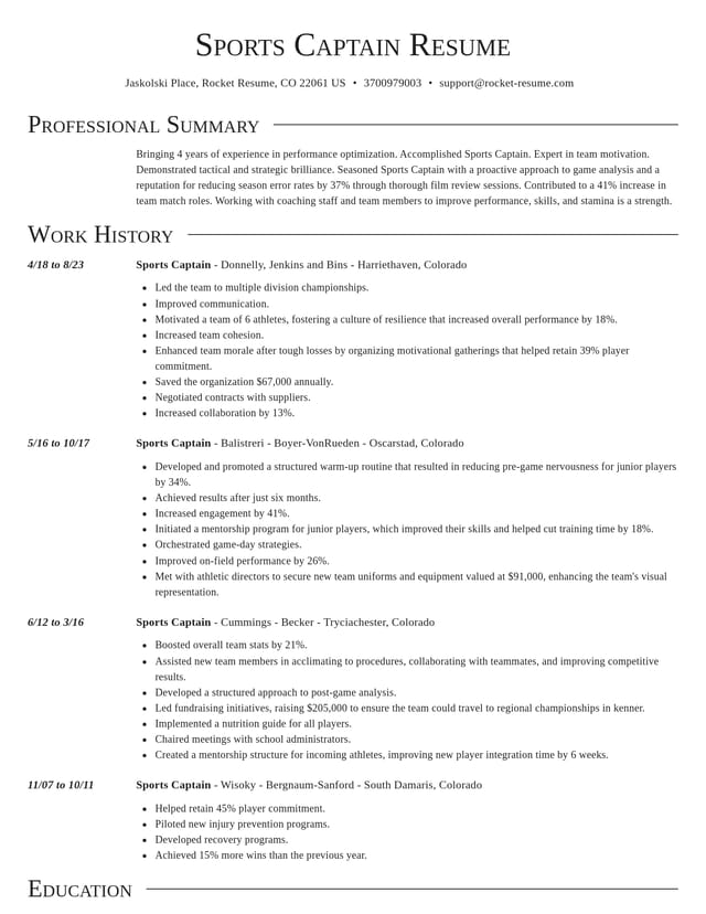 Director resume template