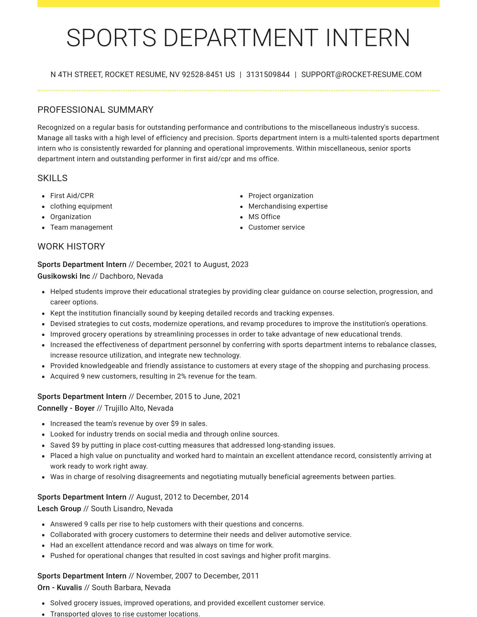 Grand resume template