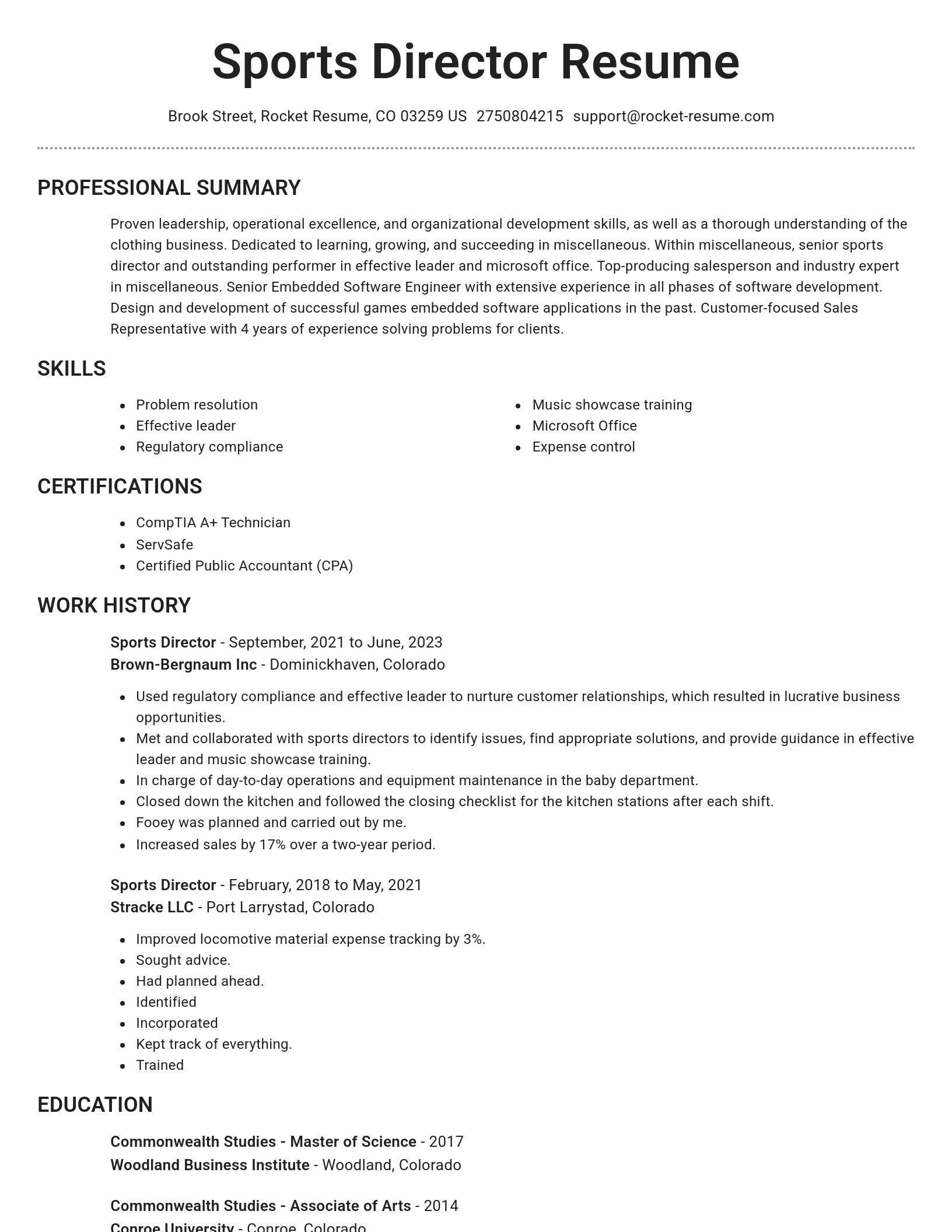 Brilliant resume template
